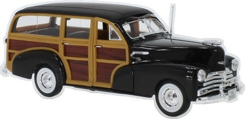 Chevrolet Fleetmaster 1948 - Dark Brown/Wood Effect 1:24 Scale Diecast Car – Welly