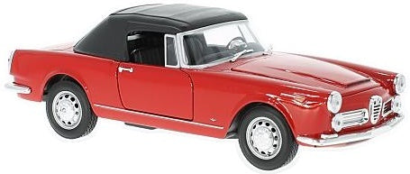 Alfa Romeo Spider 2600 1960 Red 1:24 Scale Diecast Car – Welly