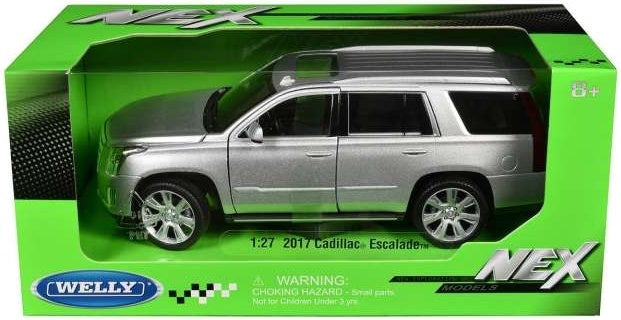 Cadillac Escalade 2017 Silver 1:24 Scale Diecast Car – Welly