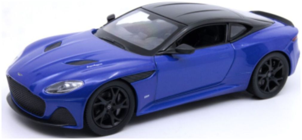 Aston Martin DBS Blue/Black 1:24 Scale Welly Diecast Model
