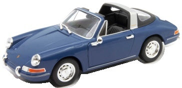 Porsche 911 Targa Blue Soft Rear Window Up 1:24 Scale Diecast Car – Welly