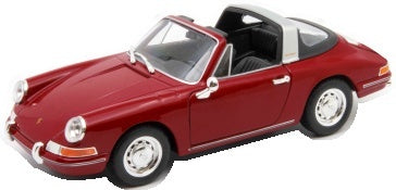 Porsche 911 Targa Red Soft Rear Window Up 1:24 Scale Diecast Car – Welly
