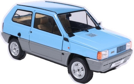 Fiat Panda Light Blue 1980 1:24 Scale Diecast Car – WhiteBox