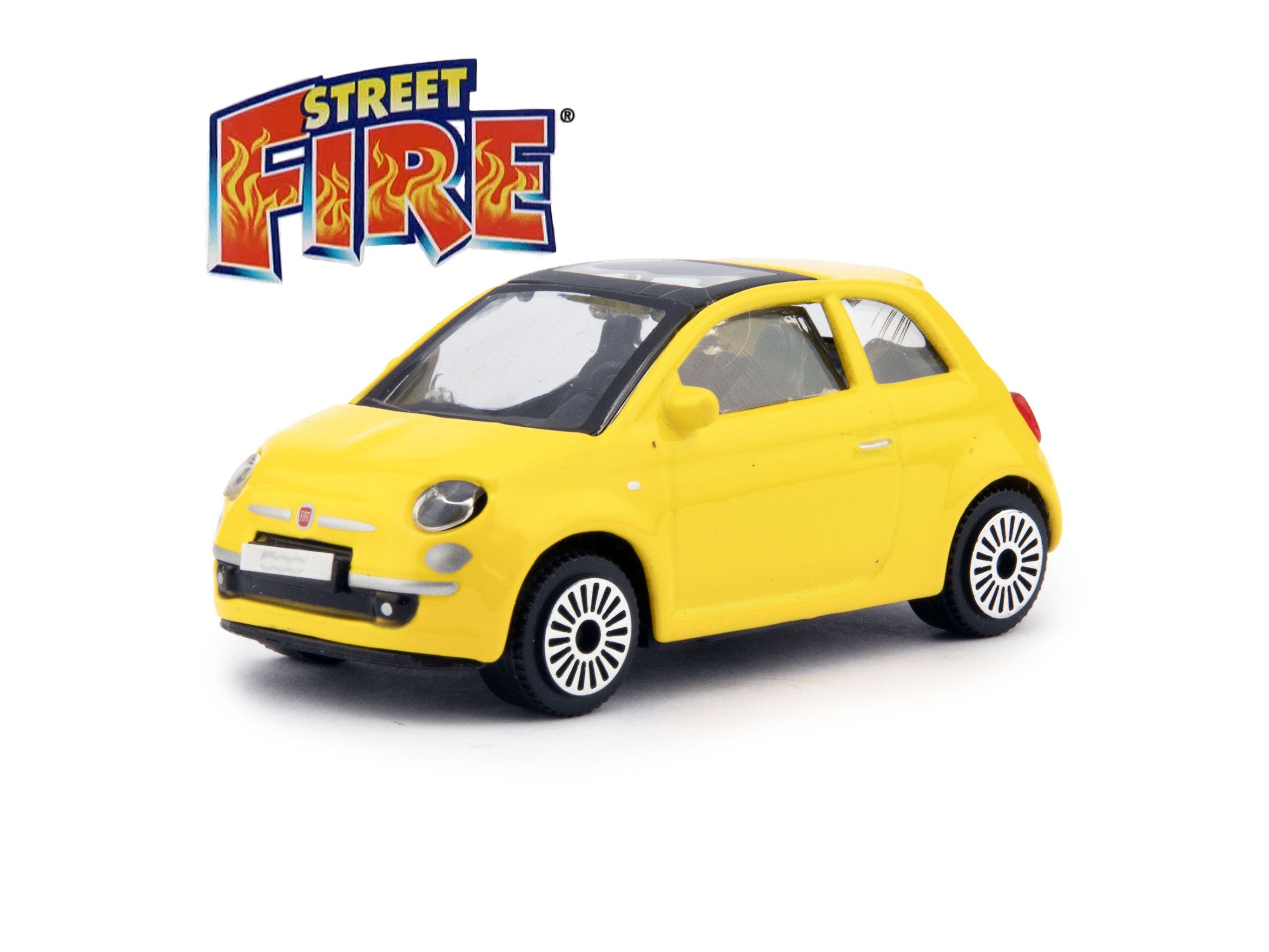 Fiat 500 Diecast Toy Car 2008 yellow - 1:43 Scale