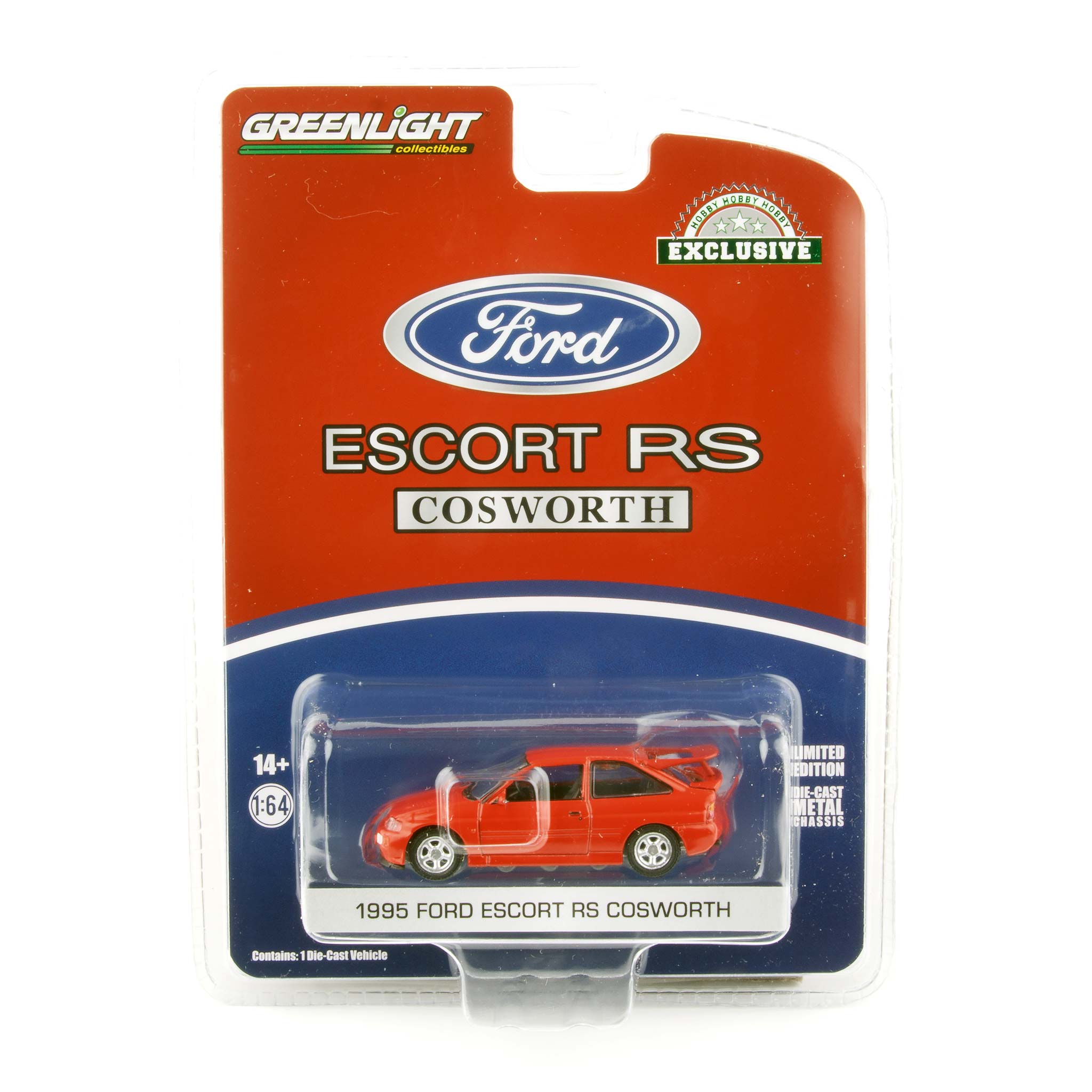 Ford Escort RS Cosworth 1995 red - 1:64 Scale Diecast Model Car