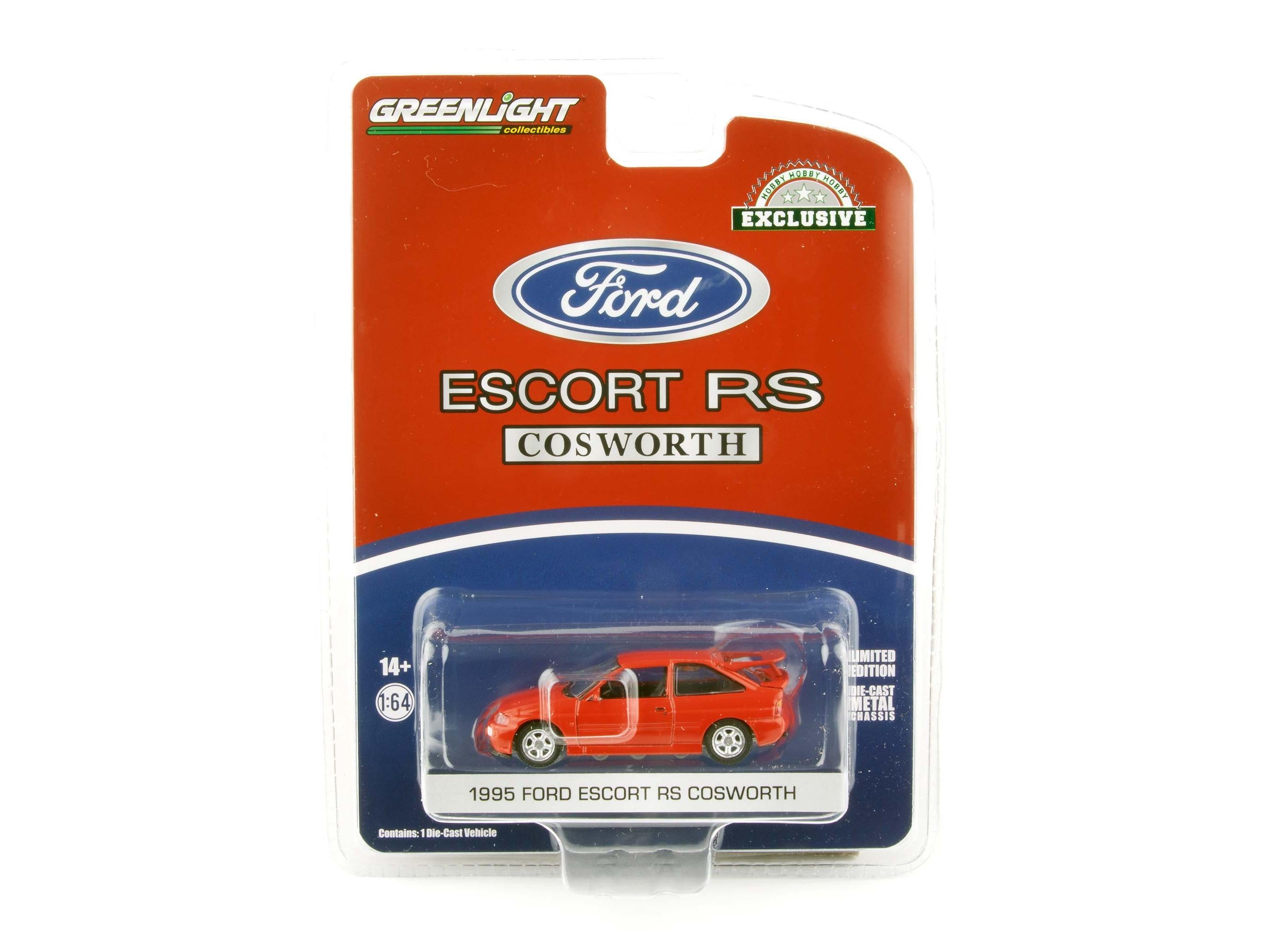Ford Escort RS Cosworth 1995 red 1:64 Scale Model Car