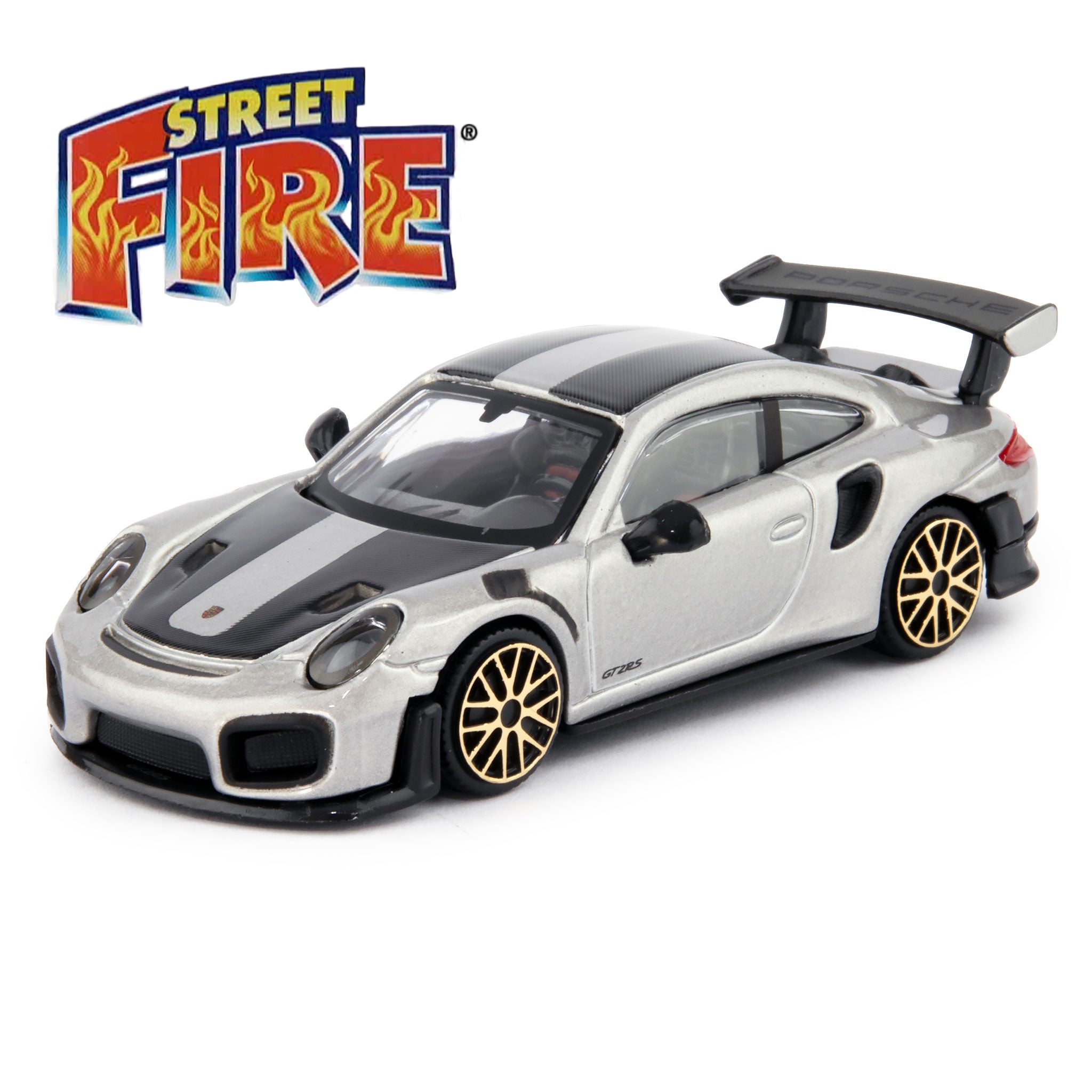 Porsche 911 GT2 RS silver - 1:43 Scale Diecast Toy Car
