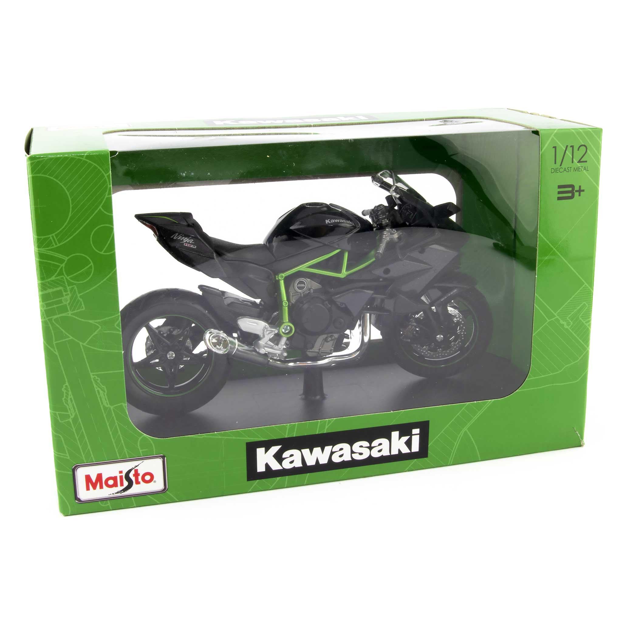 Kawasaki H2 R Ninja grey - 1:12 Scale Diecast Model Motorcycle
