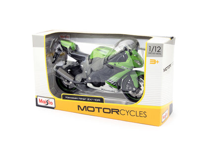 Kawasaki Ninja ZX-10R Diecast Model Motorcycle 2010 green - 1:12 Scale-Maisto-Diecast Model Centre