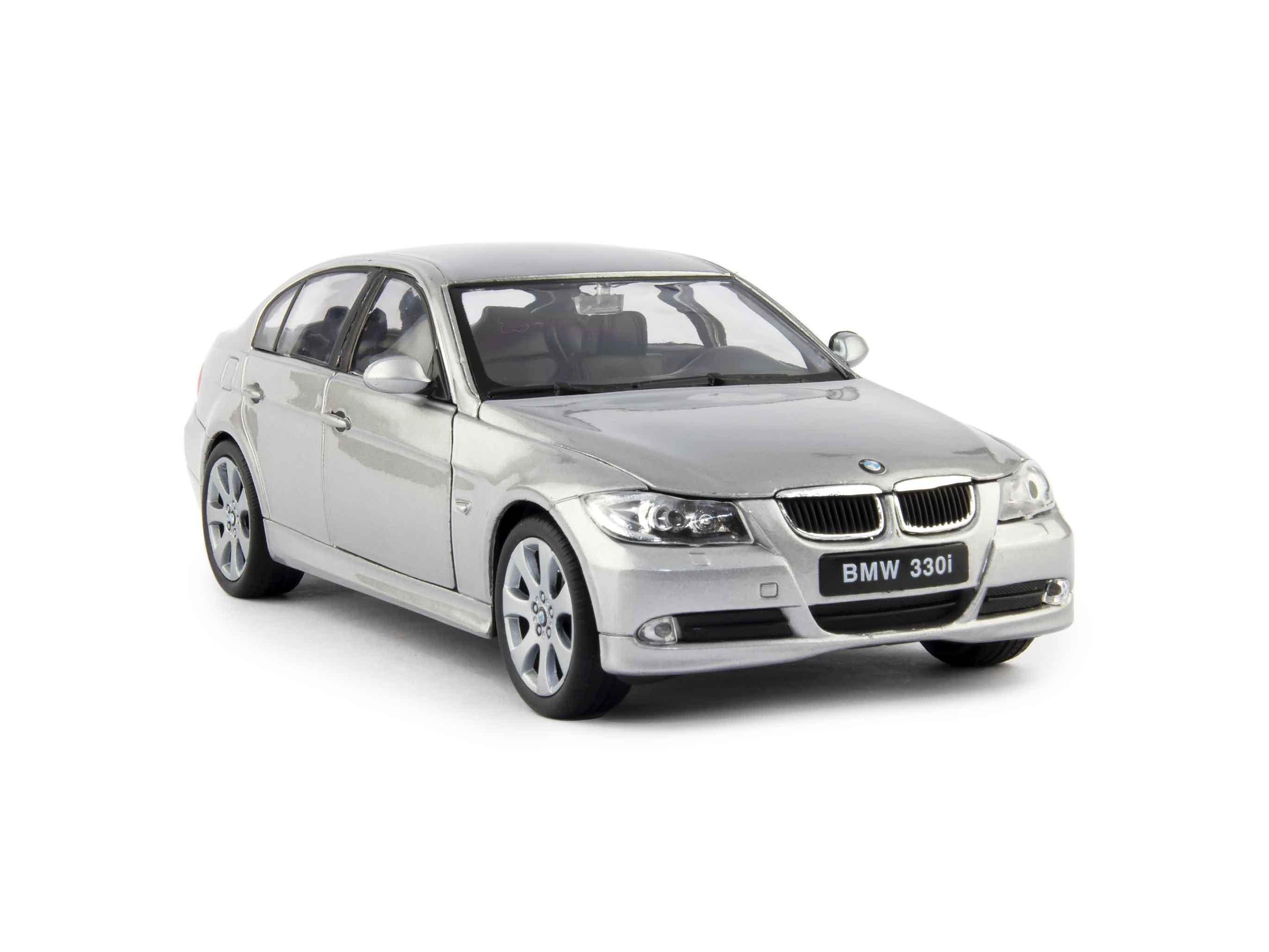 BMW 330i Diecast Model Car grey - 1:24 Scale-Welly-Diecast Model Centre
