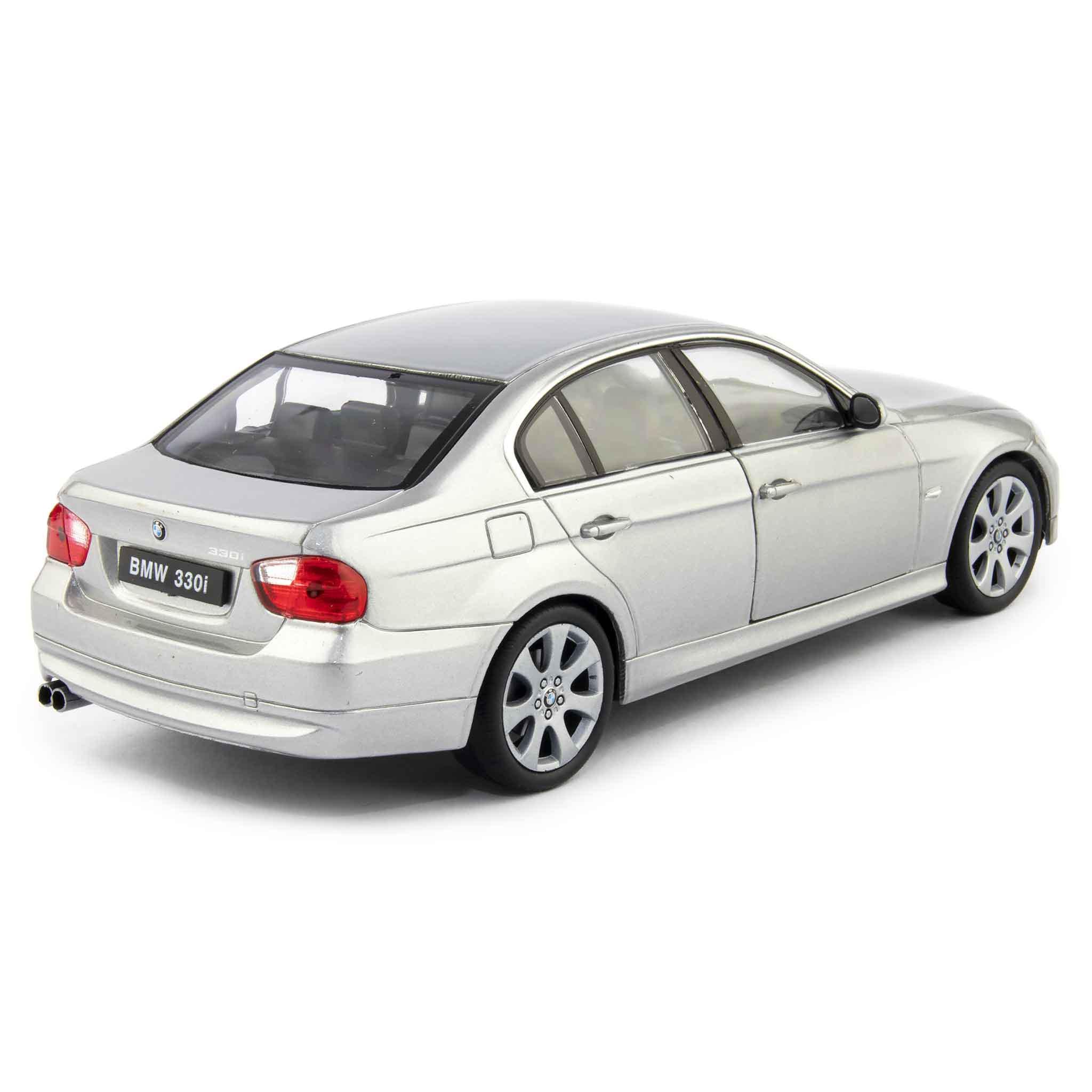 BMW 330i Diecast Model Car grey - 1:24 Scale-Welly-Diecast Model Centre