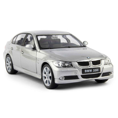 BMW 330i Diecast Model Car grey - 1:24 Scale-Welly-Diecast Model Centre