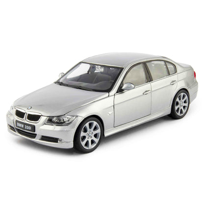 BMW 330i Diecast Model Car grey - 1:24 Scale-Welly-Diecast Model Centre