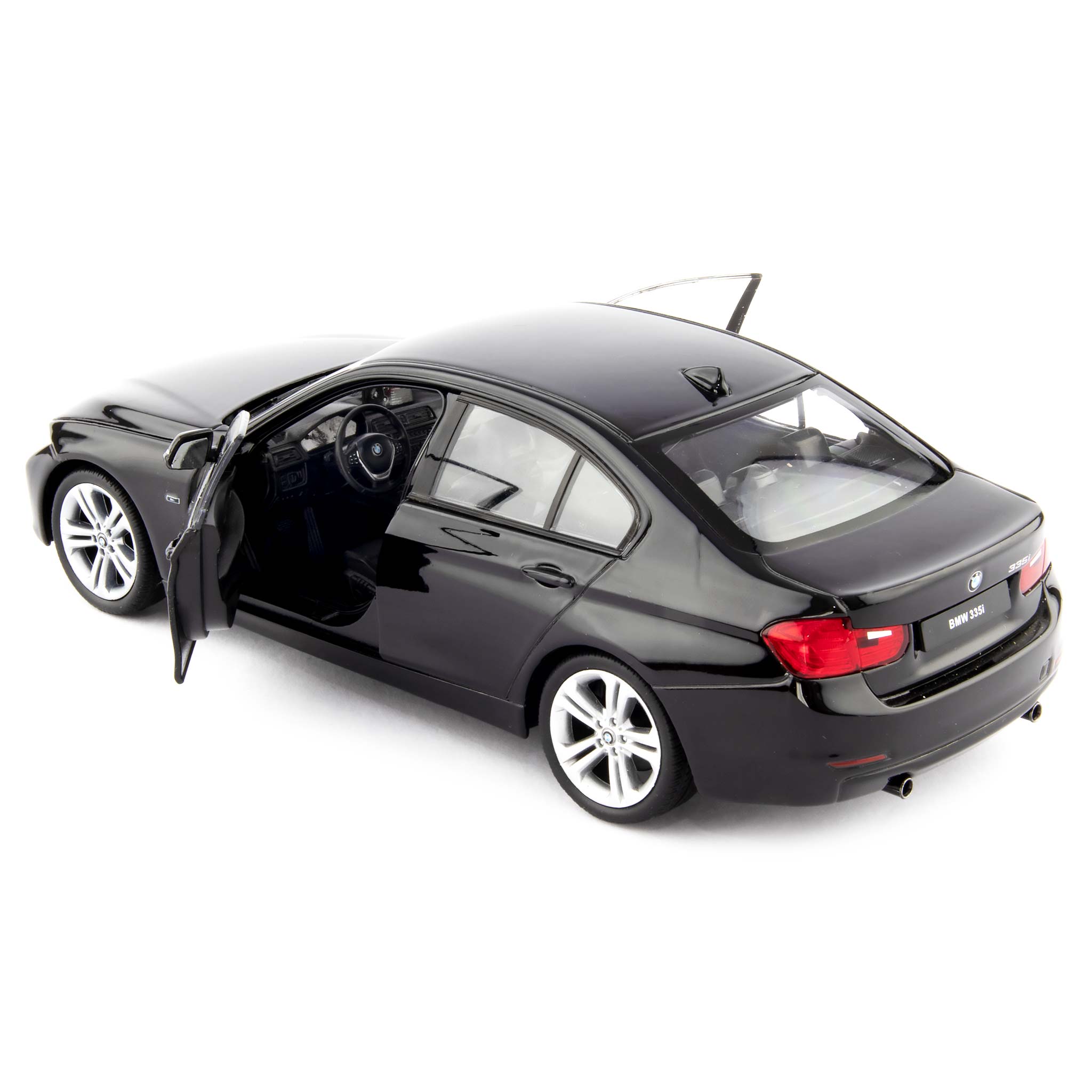 BMW 335i (F30) Diecast Model Car black - 1:24 Scale-Welly-Diecast Model Centre