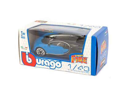Bugatti Chiron Blue 1:43 Scale Bburago Diecast Toy Car