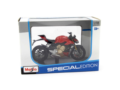 Ducati Streetfighter V4 S Diecast Model Motorcycle red - 1:18 scale-Maisto-Diecast Model Centre