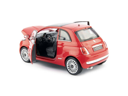 Fiat 500 Diecast Model Car 2007 red - 1:24 Scale-Welly-Diecast Model Centre