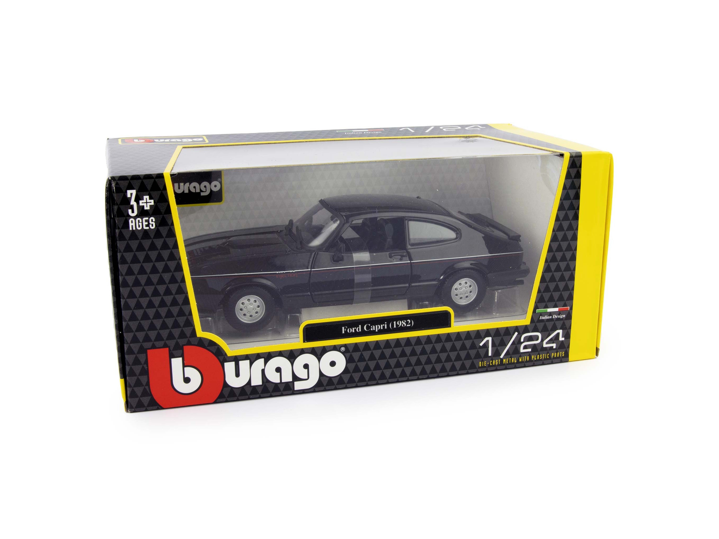 Ford Capri 2.8i 1982 Black 1:24 Scale Bburago Diecast Model