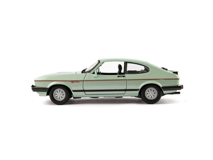 Ford Capri 2.8i 1982 green- 1:24 Scale Model Car