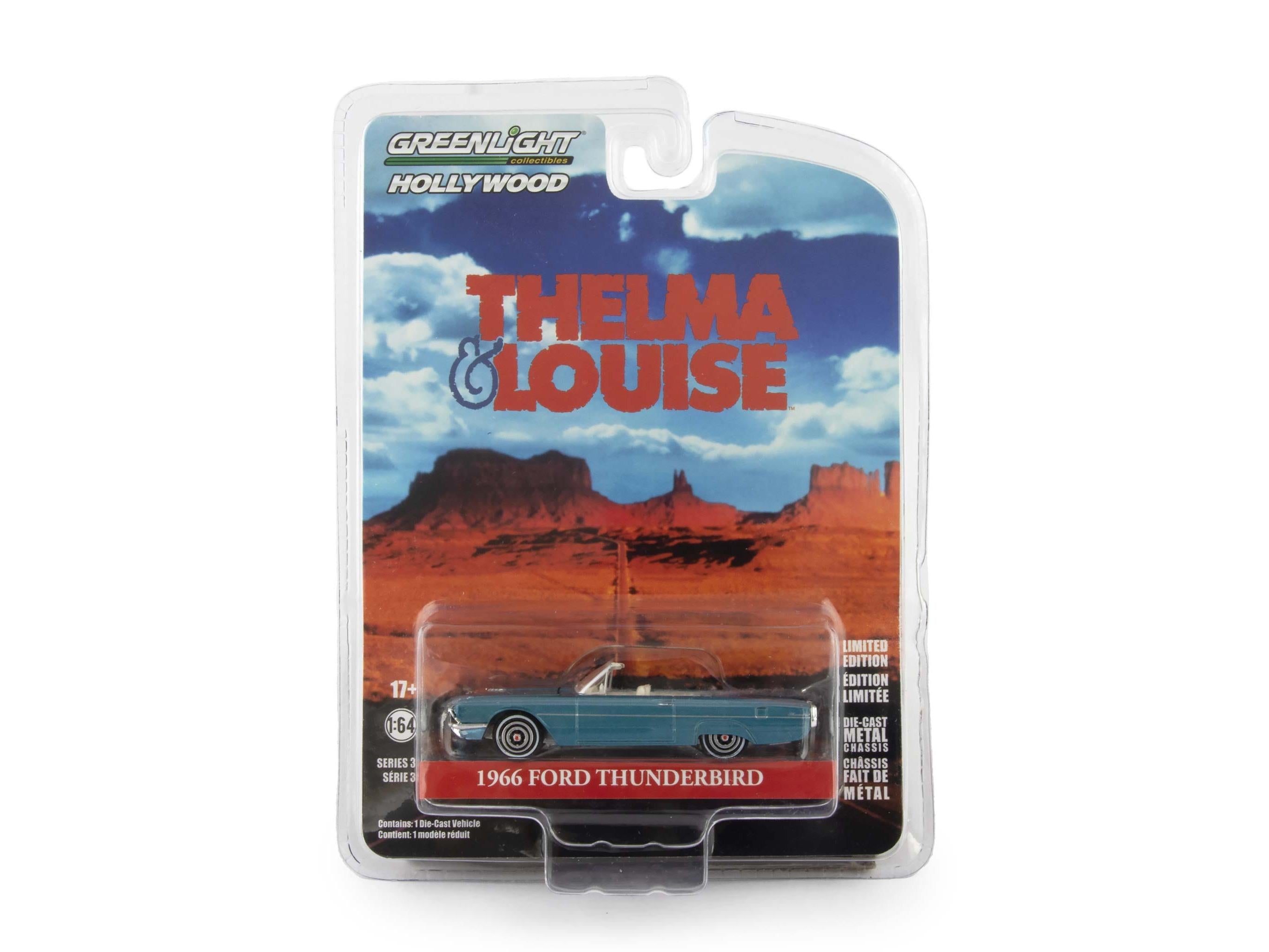Ford Thunderbird 1966 Thelma & Louise 1991 1:64 Scale Model Car