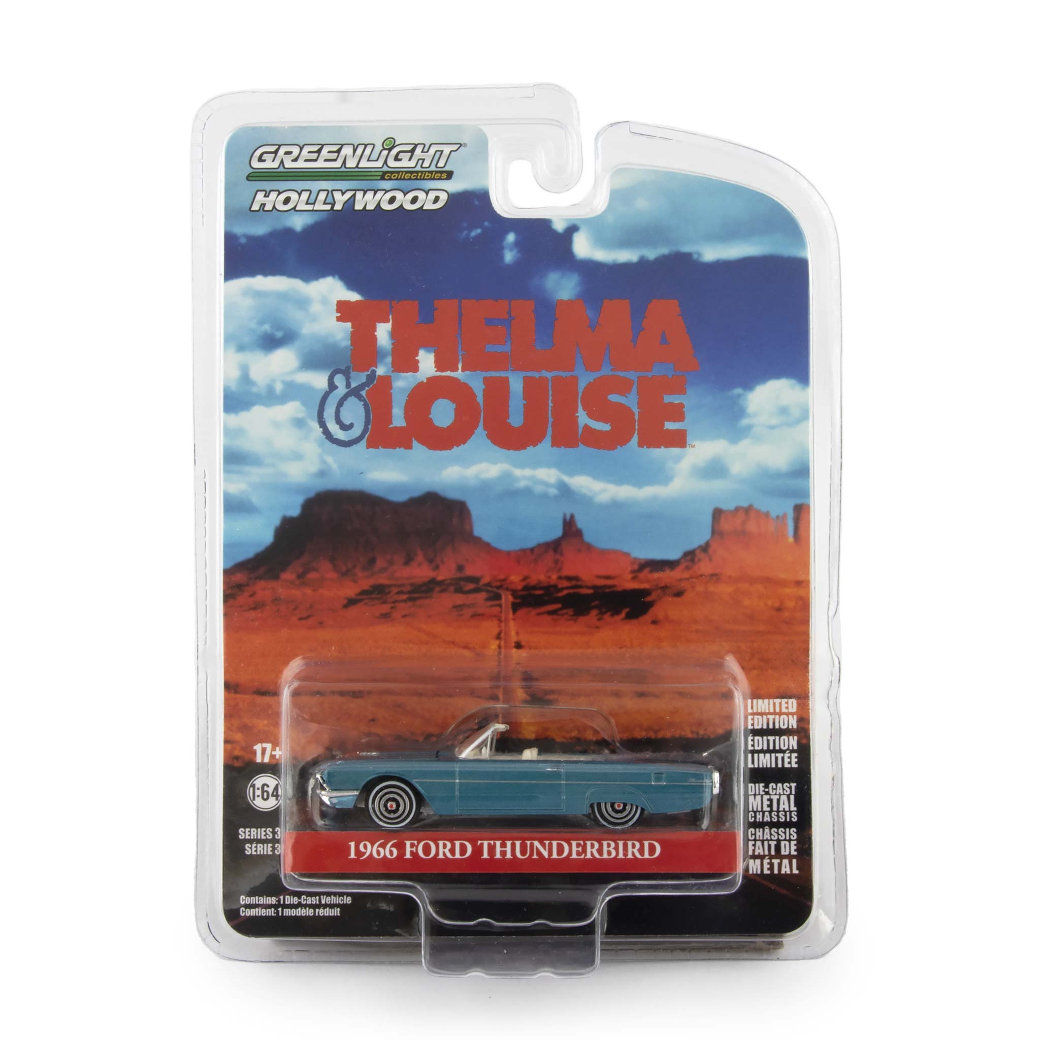 Ford Thunderbird Diecast Model Car 1966 Thelma & Louise - 1:64 Scale-GreenLight-Diecast Model Centre