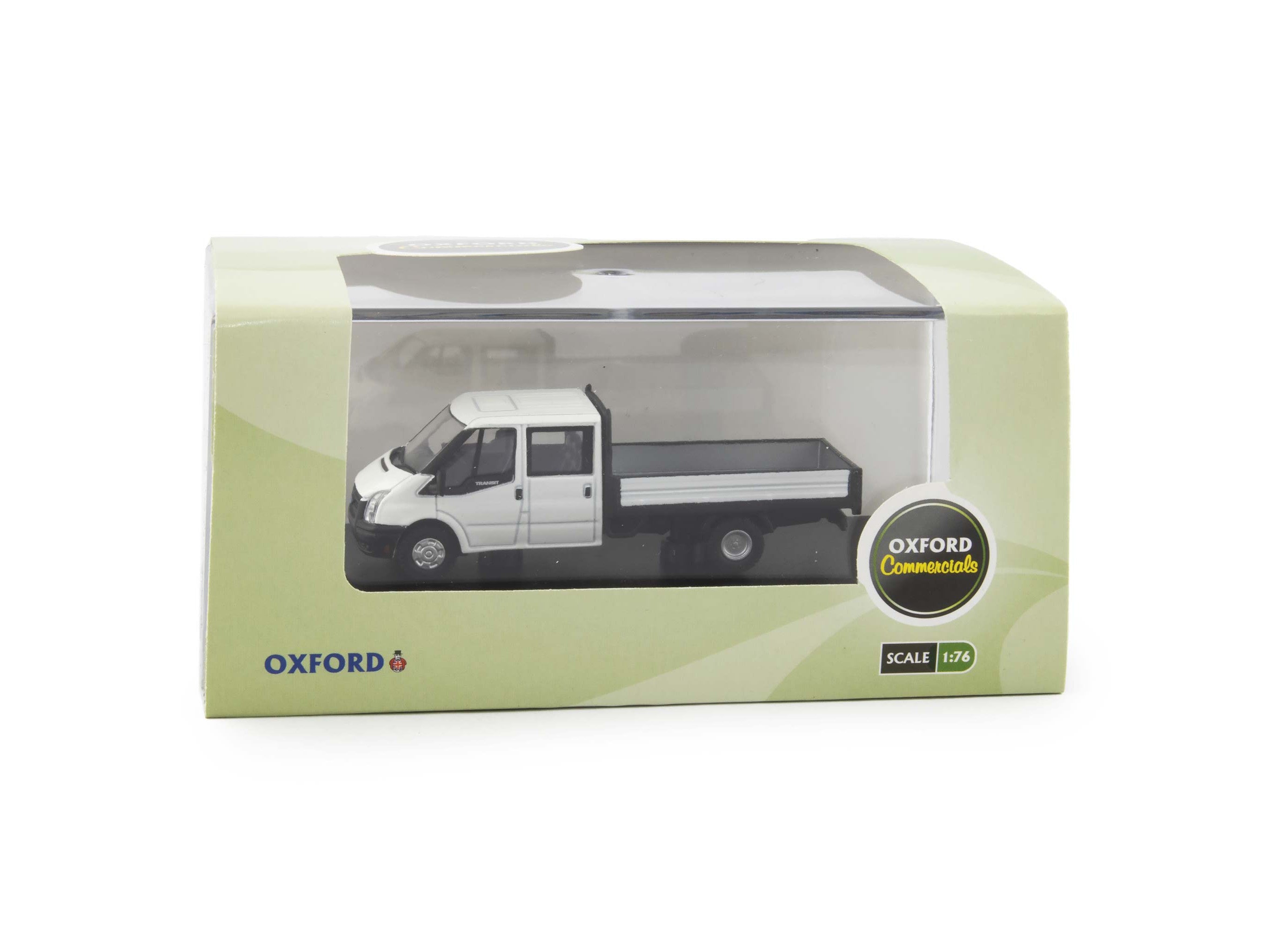 Ford Transit Mk5 Dropside Diecast Model Van white - 1:76 Scale-Oxford Diecast-Diecast Model Centre