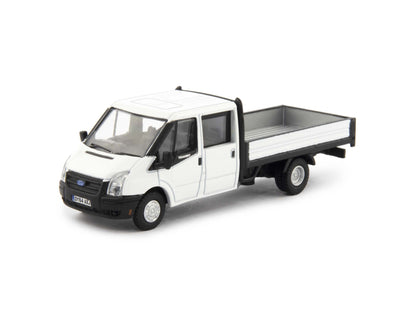 Ford Transit Mk5 Dropside Diecast Model Van white - 1:76 Scale-Oxford Diecast-Diecast Model Centre