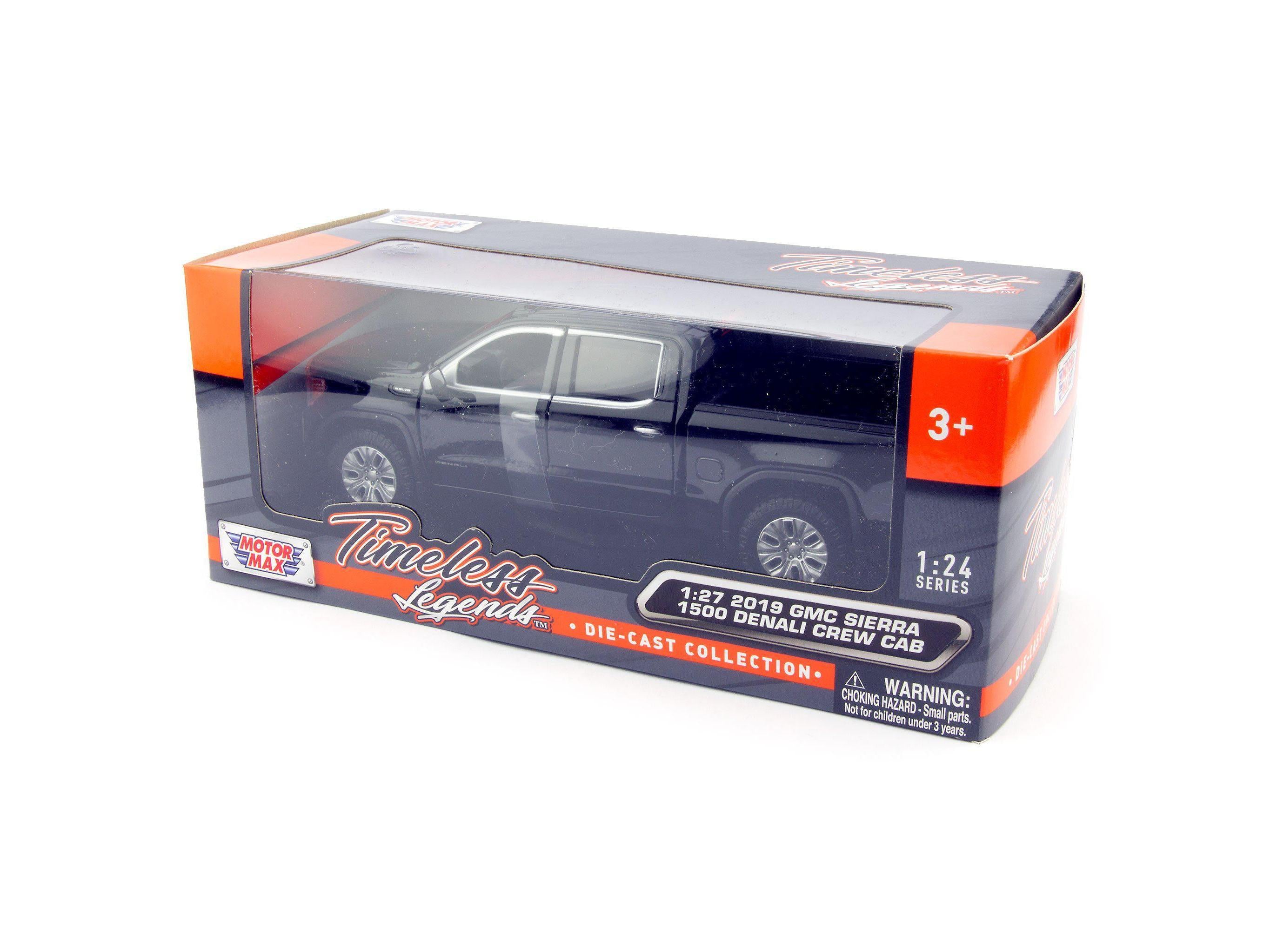 GMC Sierra 1500 Denali Diecast Toy Pickup Truck 2019 black - 1:27 Scale-Motormax-Diecast Model Centre