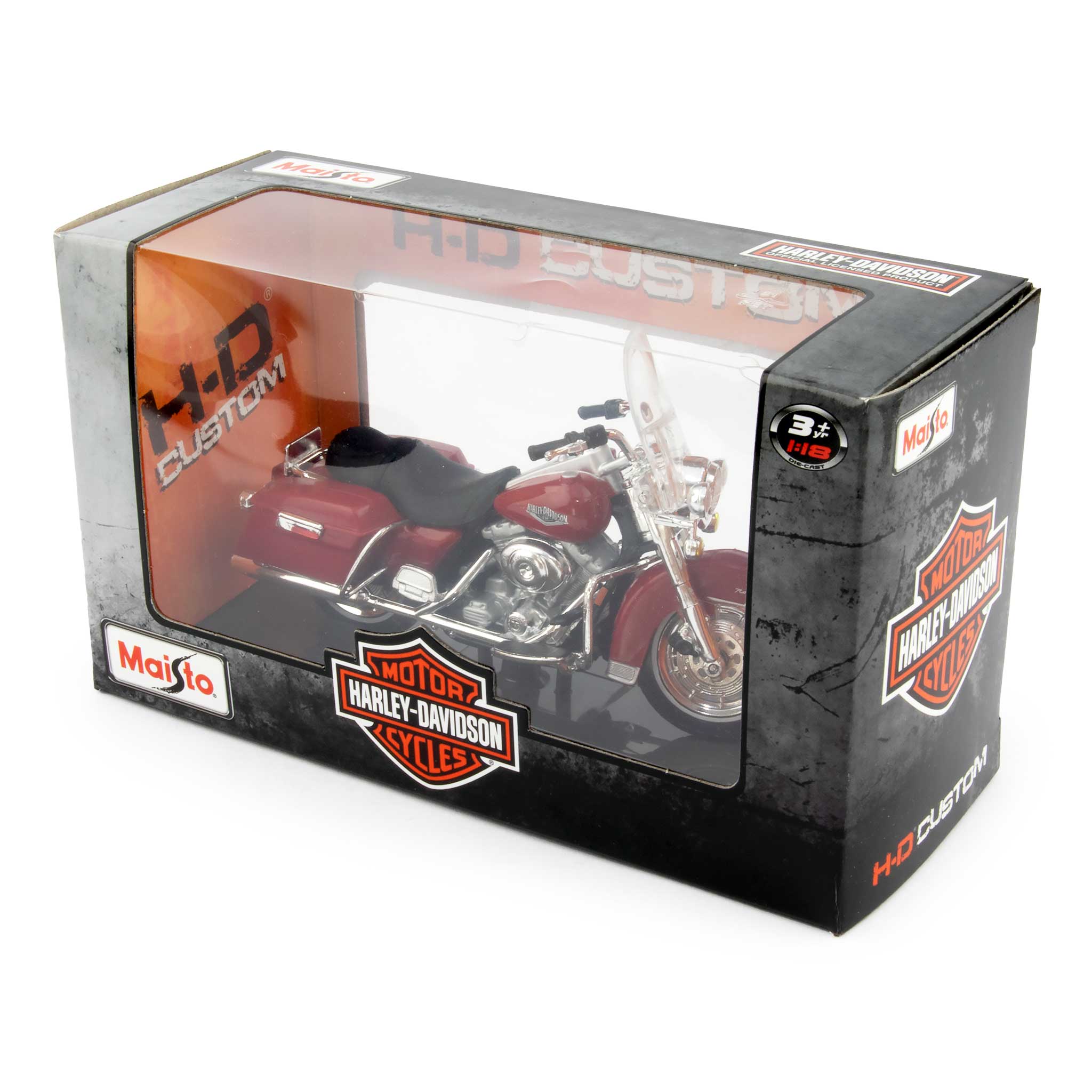 Harley-Davidson FLHR Road King Diecast Model Motorcycle 1999 red - 1:18 scale-Maisto-Diecast Model Centre