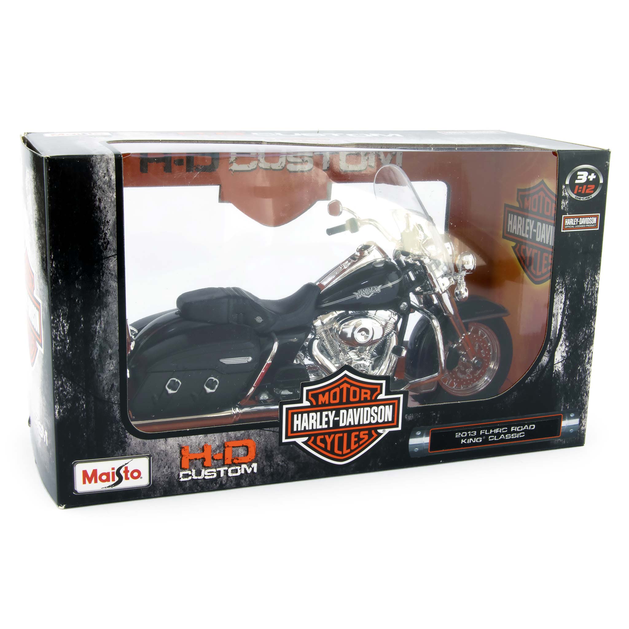 Harley-Davidson FLHRC Road King Classic Diecast Model Motorcycle 2013 black - 1:12 Scale-Maisto-Diecast Model Centre