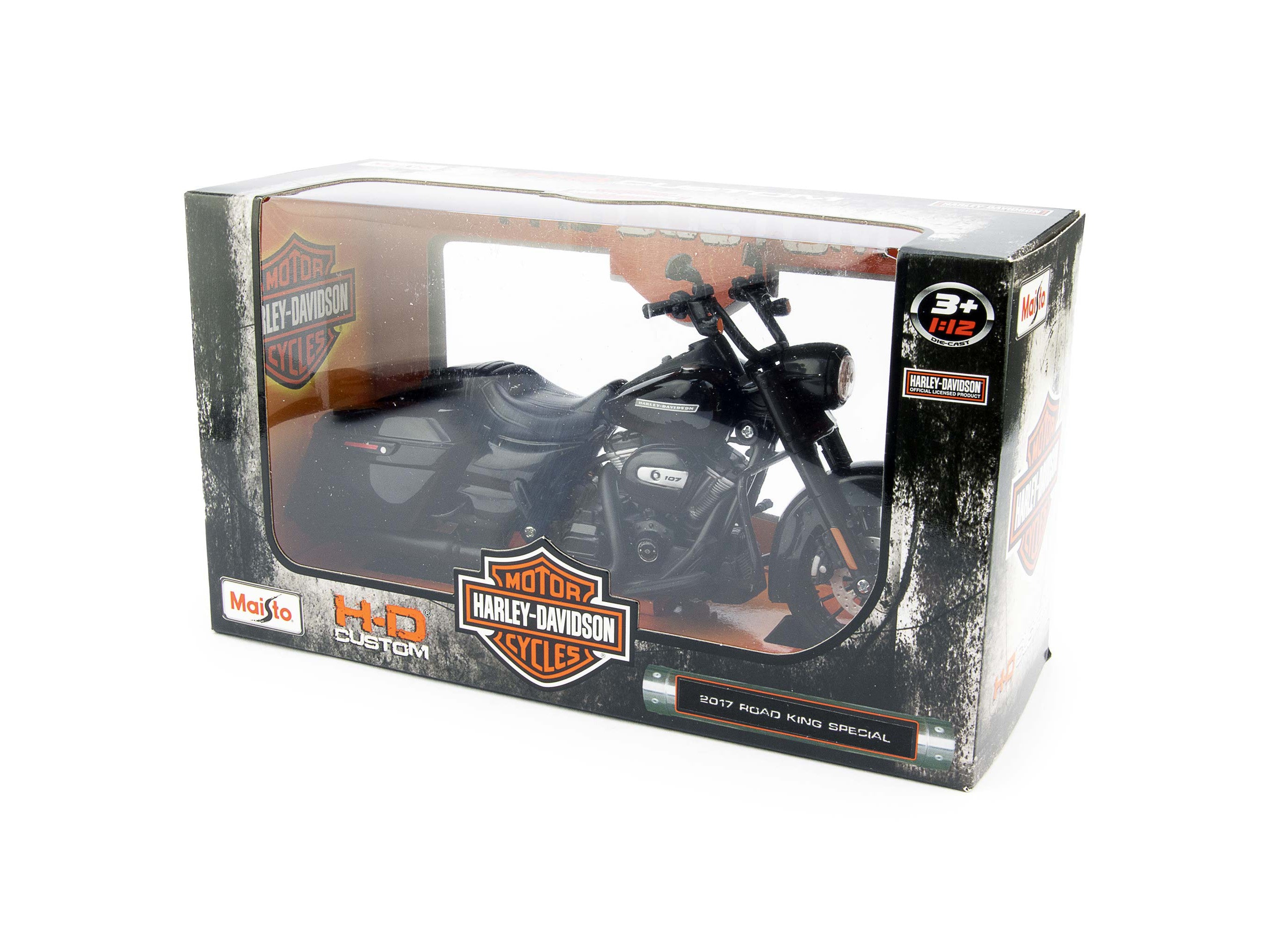 Harley-Davidson Road King Special 2017 black 1:12 Scale Motorcycle Model