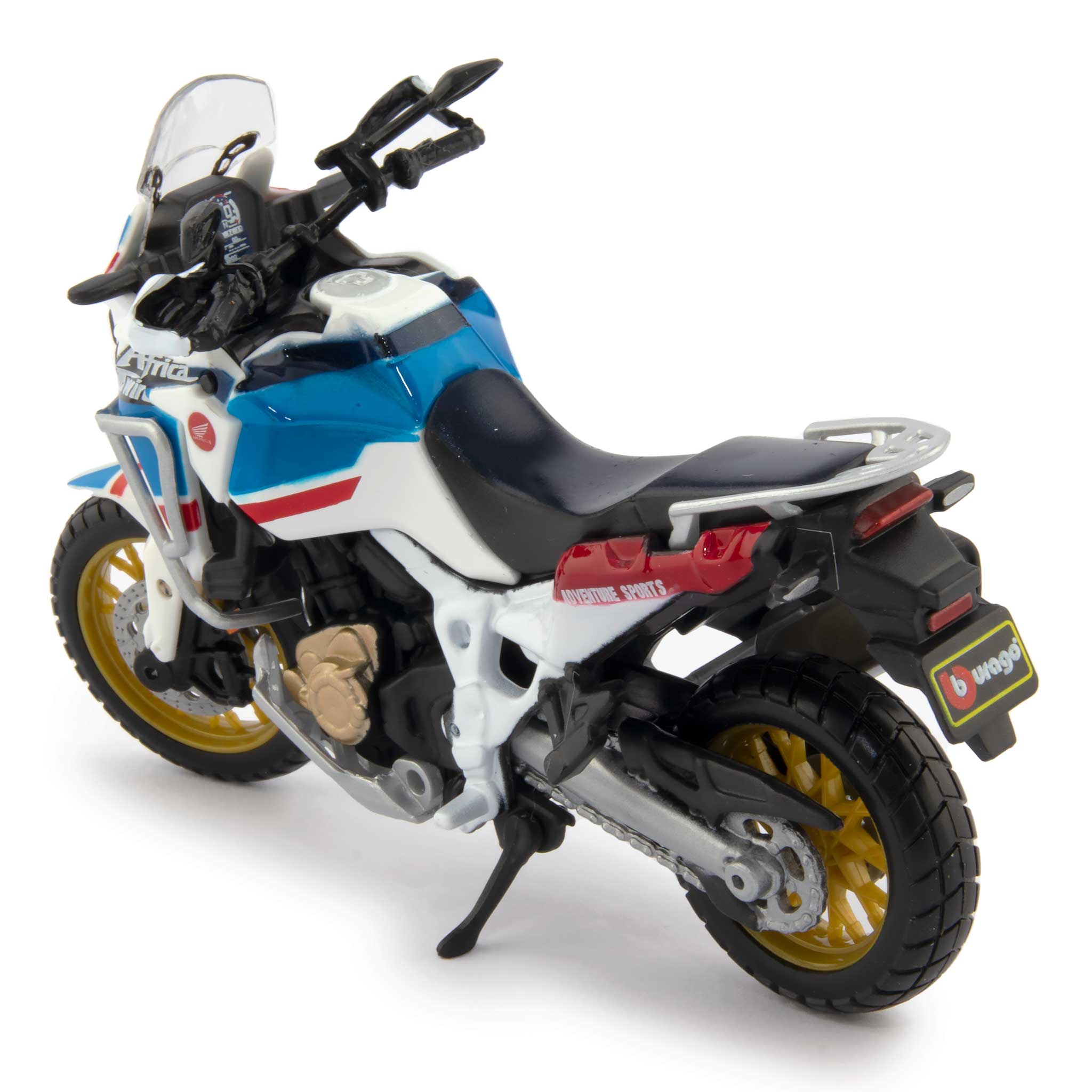 Honda CRF1000L Africa Twin Adventure Sports Diecast Model Motorcycle 2019 - 1:18 Scale-Bburago-Diecast Model Centre