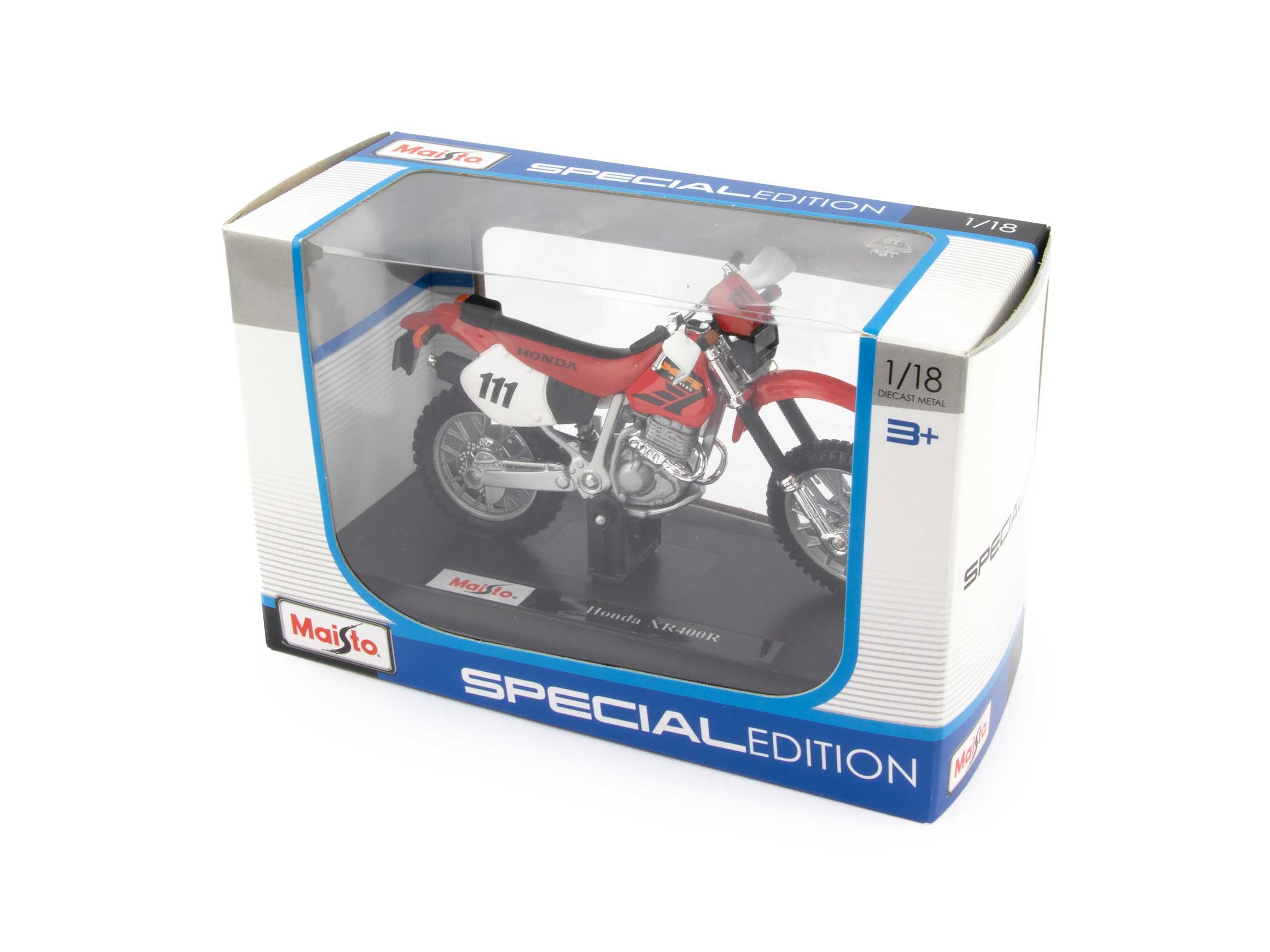 Honda XR400R red - 1:18 Scale Motorbike Model Maisto 39335