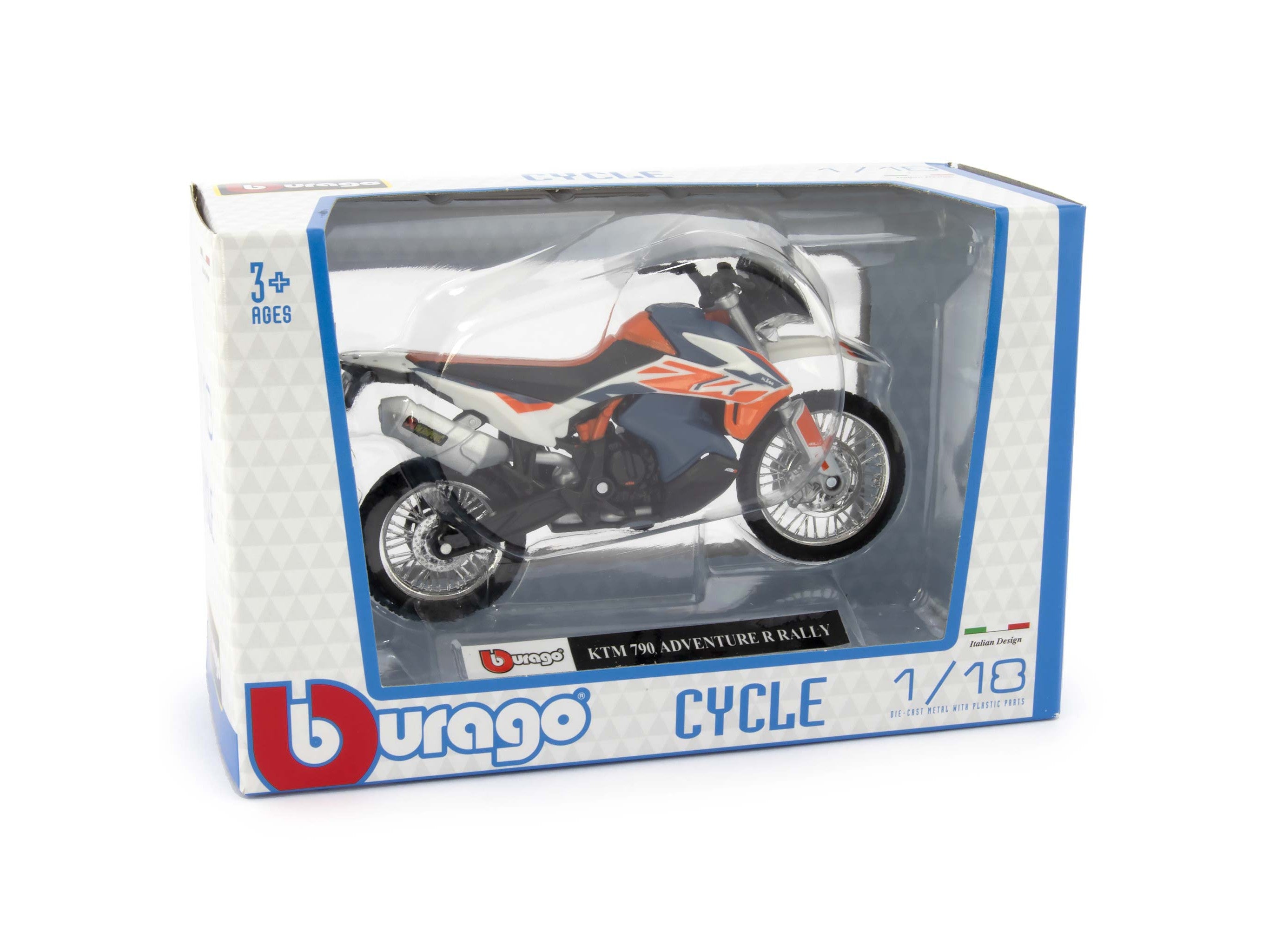 KTM 790 Adventure R Rally Diecast Model Motorcycle 2020 - 1:18 Scale-Bburago-Diecast Model Centre