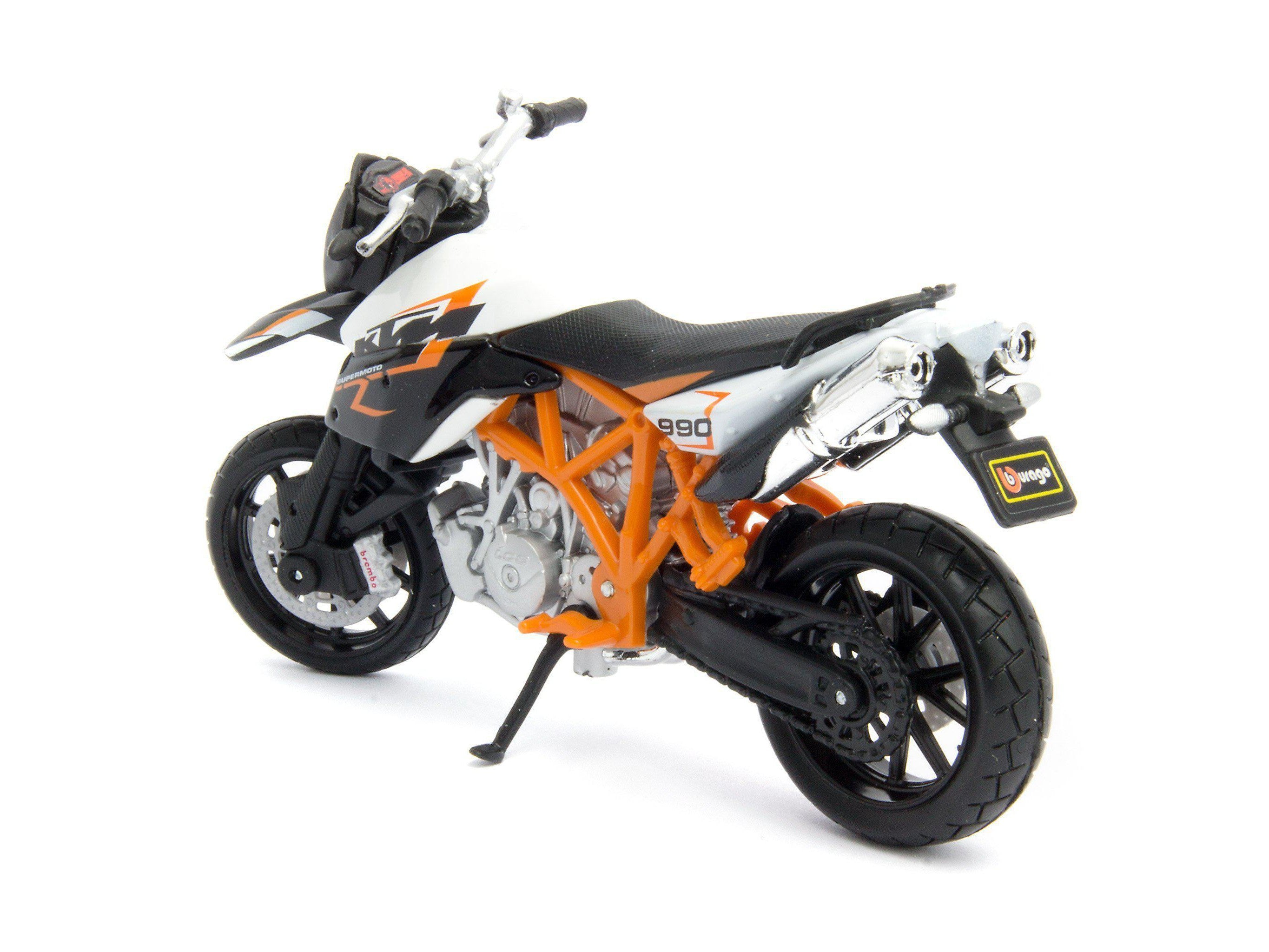 KTM 990 Supermoto R 2011 black/white- 1:18 Scale Motorcycle Model