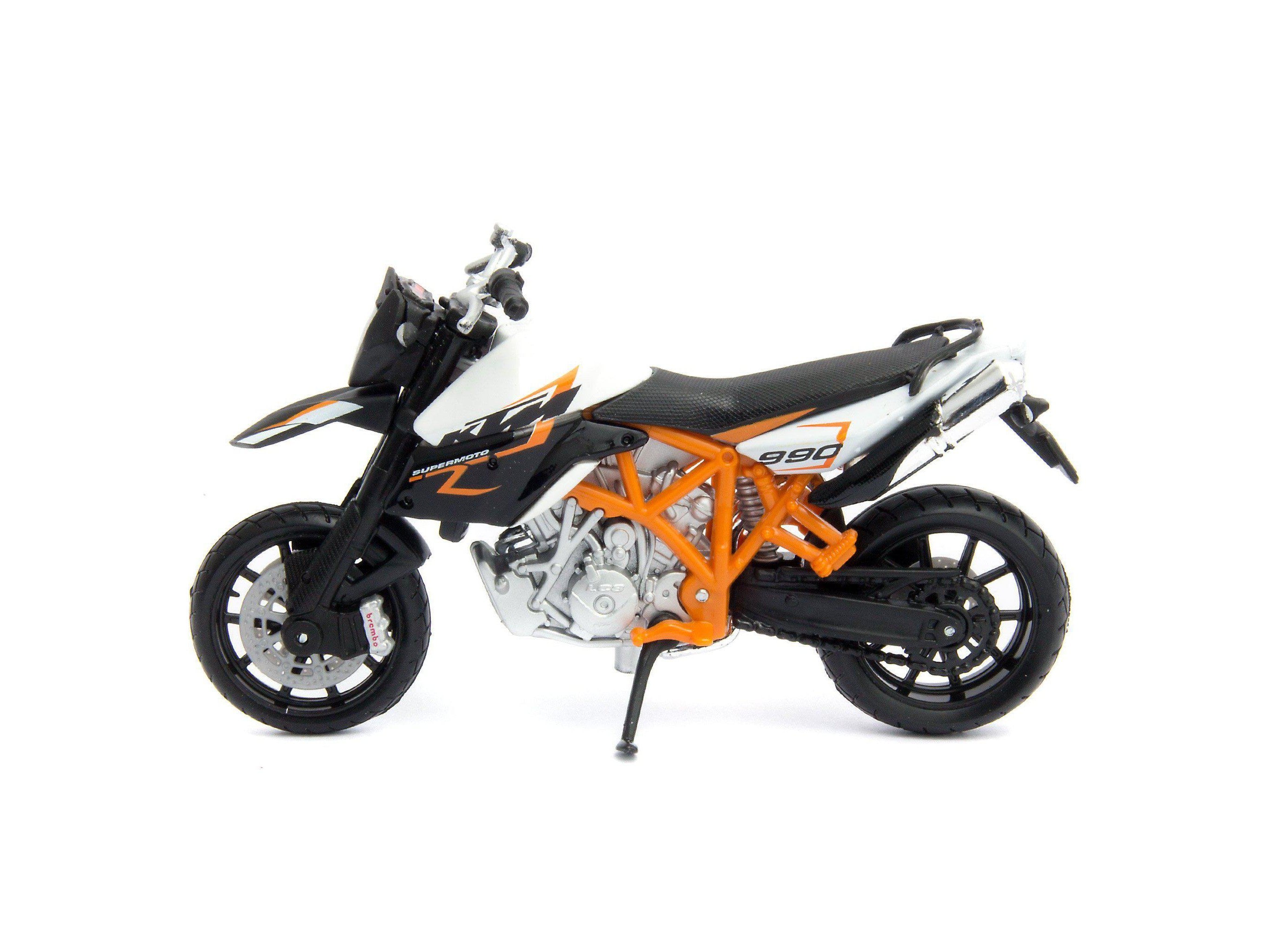 KTM 990 Supermoto R 2011 black/white- 1:18 Scale Motorcycle Model