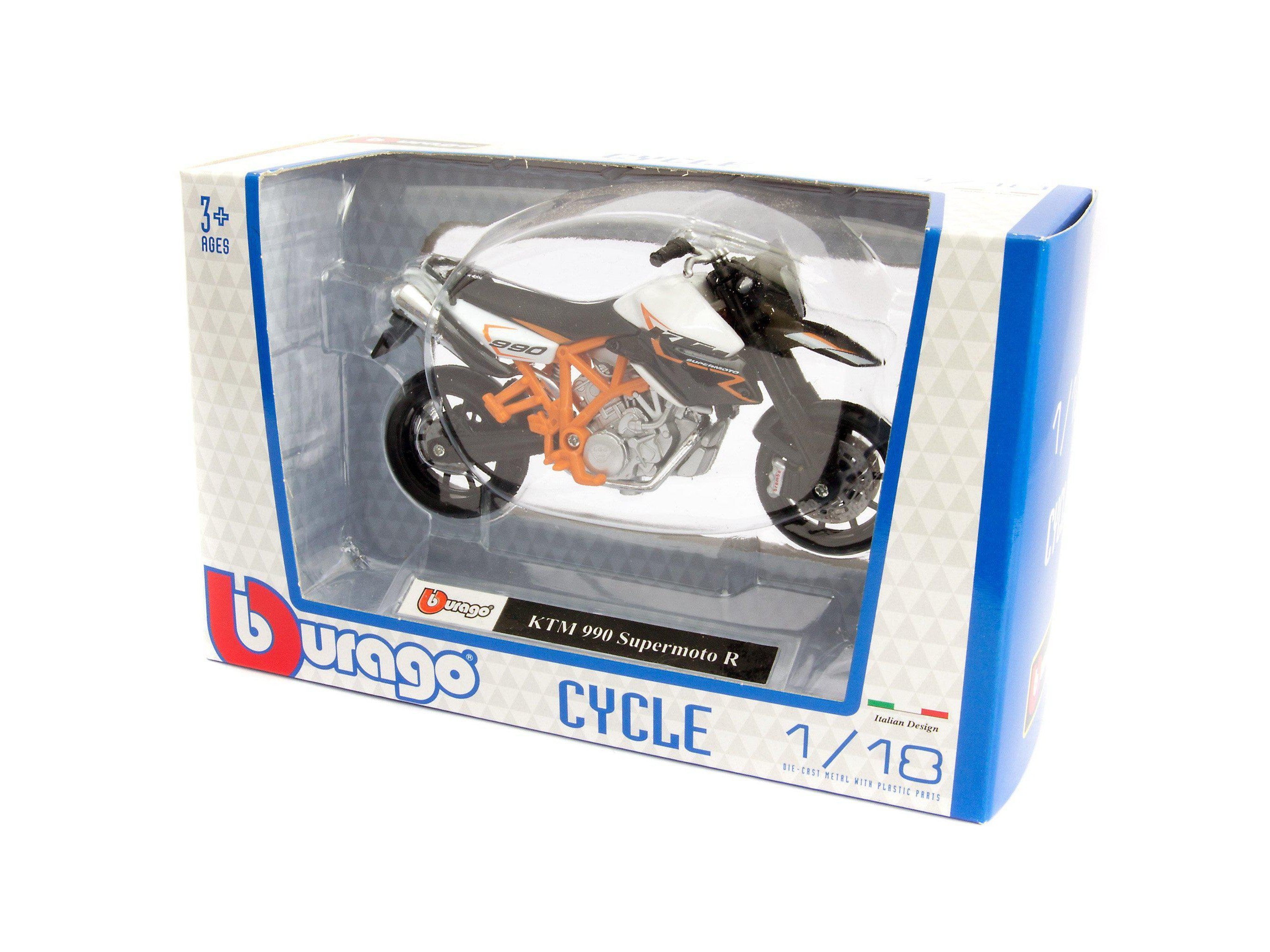 KTM 990 Supermoto R 2011 black/white- 1:18 Scale Motorcycle Model