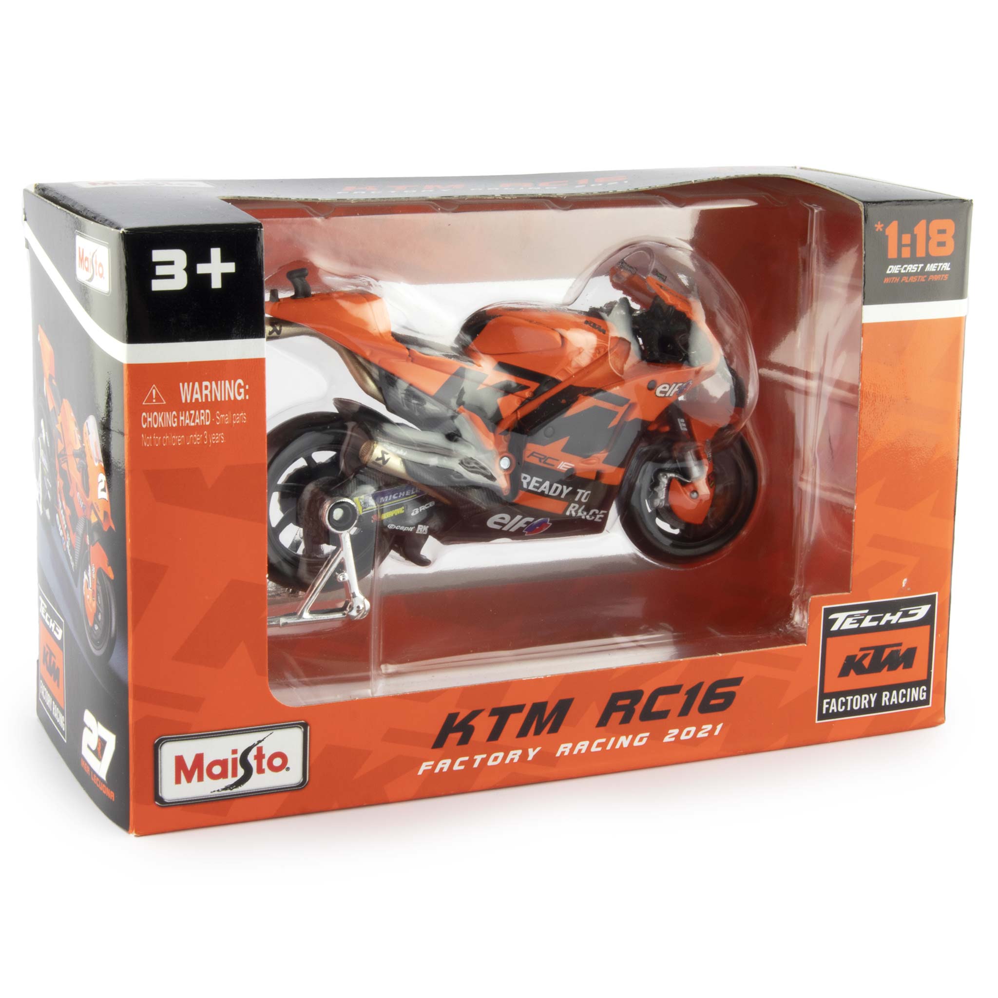 KTM RC16 Tech3 #27 MotoGP 2021 Lecuona - 1:18 Scale Diecast Model Motorcycle-Maisto-Diecast Model Centre