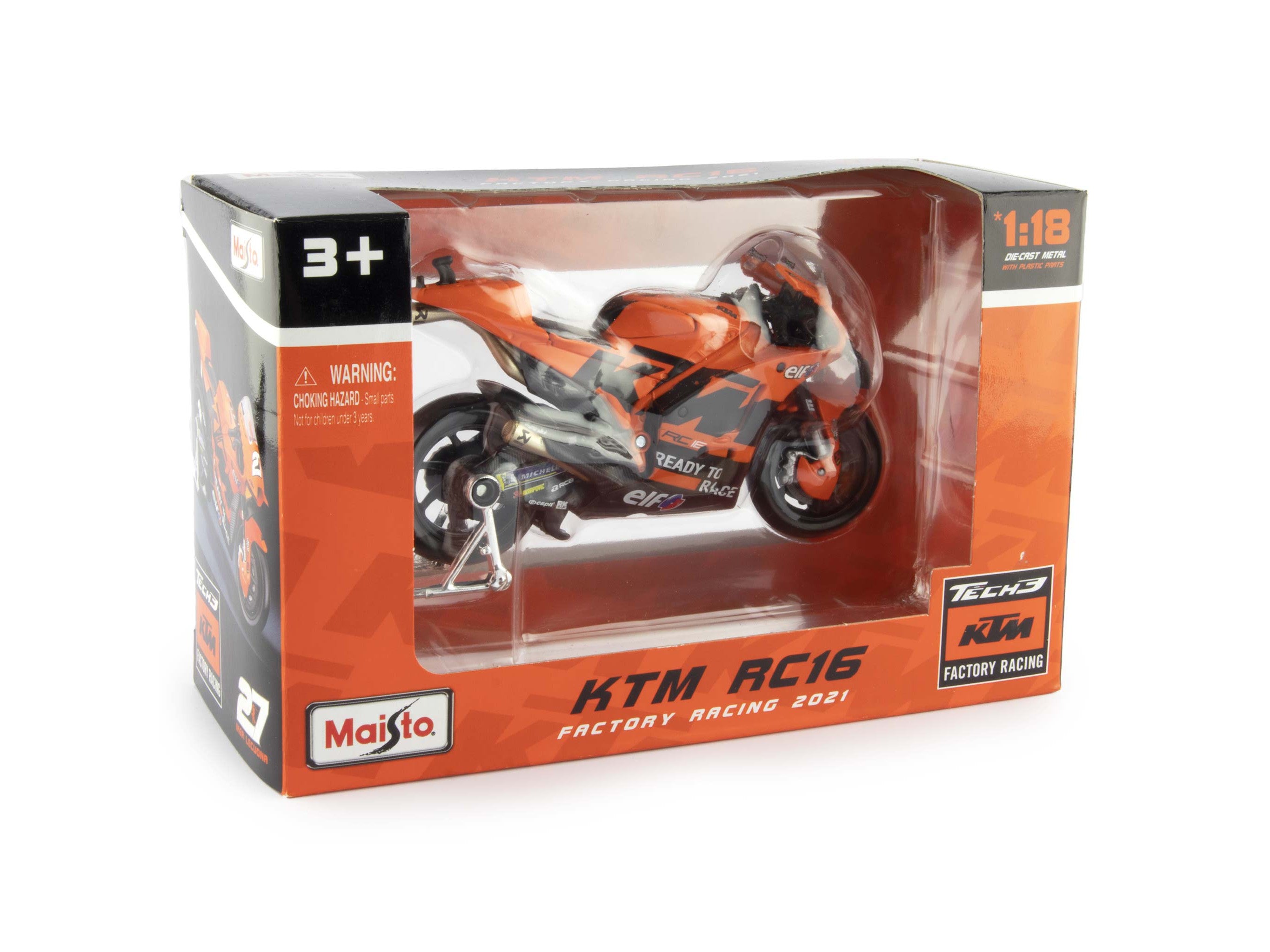 KTM RC16 Tech3 #27 MotoGP 2021 Lecuona - 1:18 Scale Diecast Model Motorcycle-Maisto-Diecast Model Centre