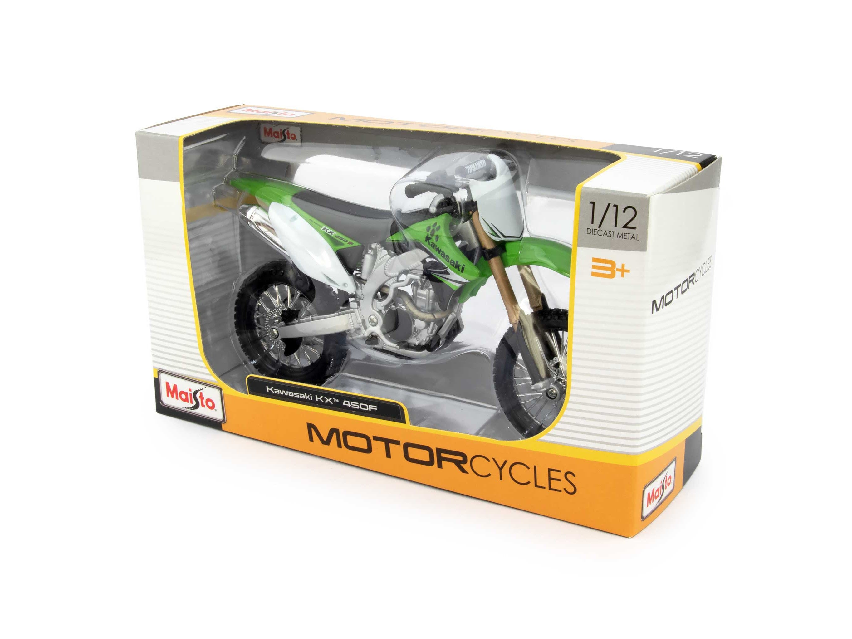 Kawasaki KX450F Diecast Model Motorcycle green - 1:12 Scale-Maisto-Diecast Model Centre