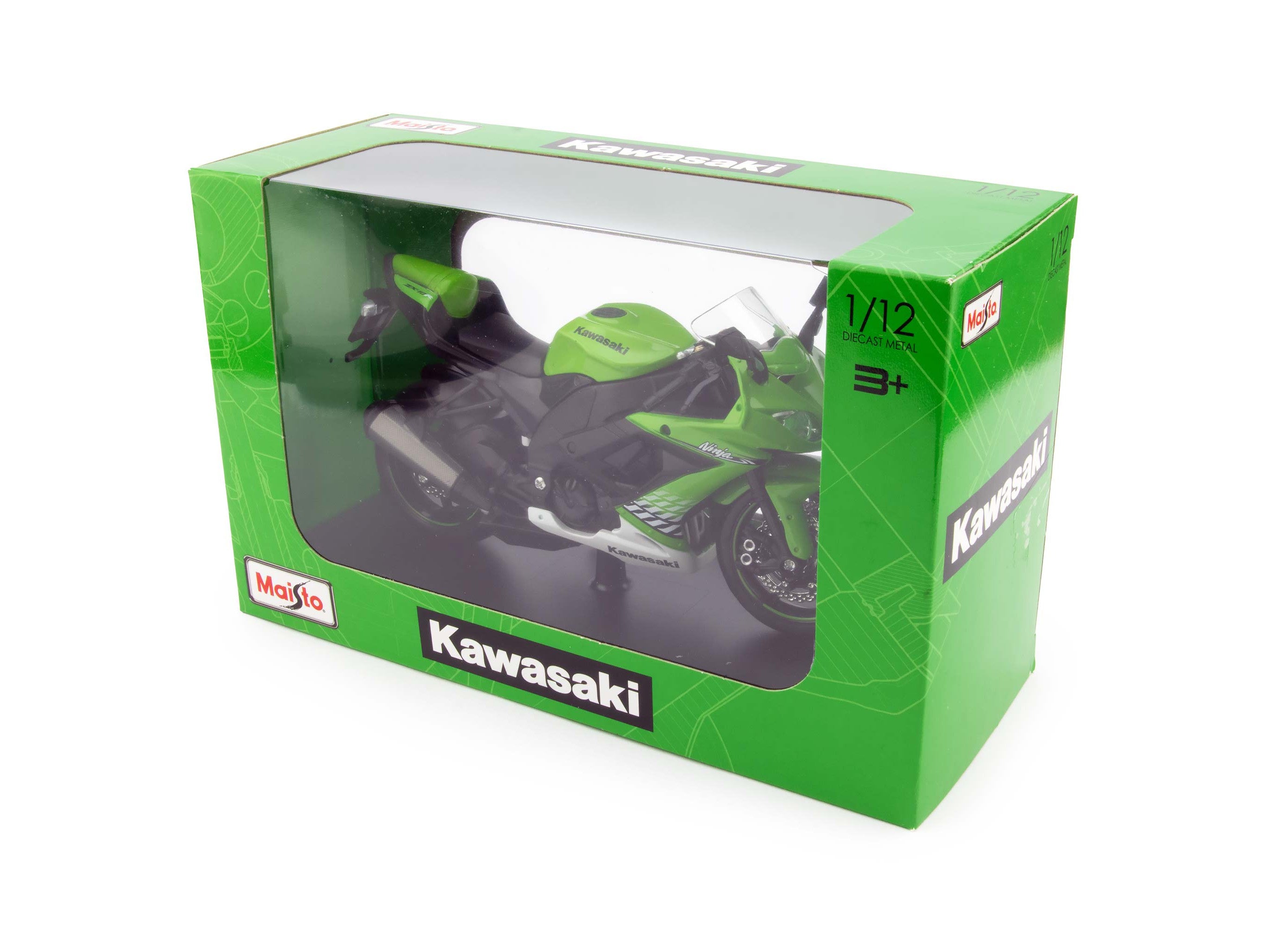 Kawasaki Ninja ZX-10R 2010 green 1:12 Scale Motorcycle Model