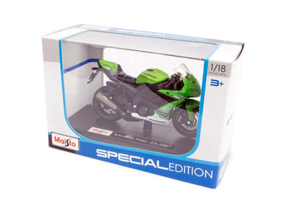 Kawasaki Ninja ZX-10R green 1:18 Scale Motorcycle Model