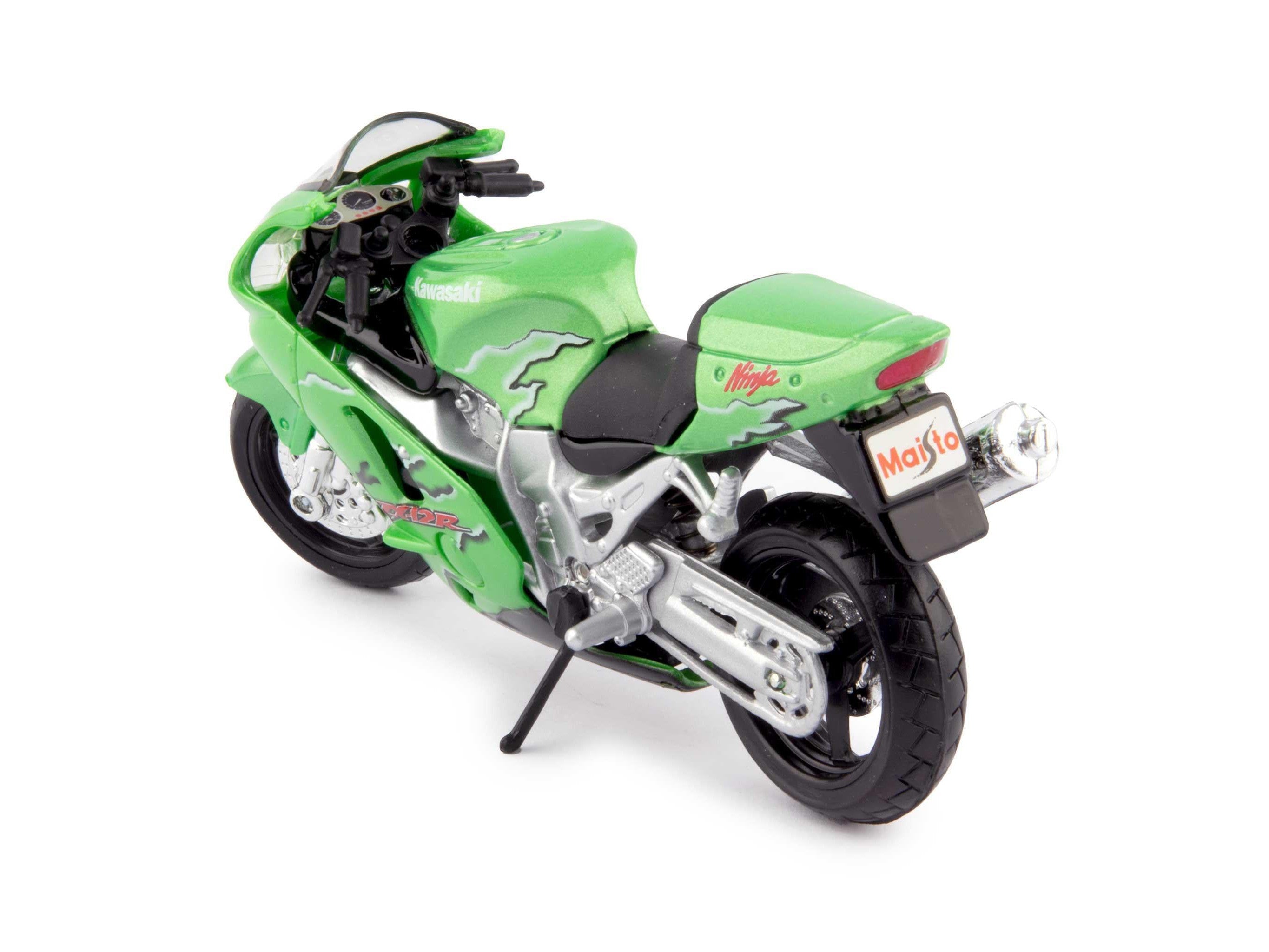 Kawasaki Ninja ZX-12R green - 1:18 Diecast Model Motorcycle