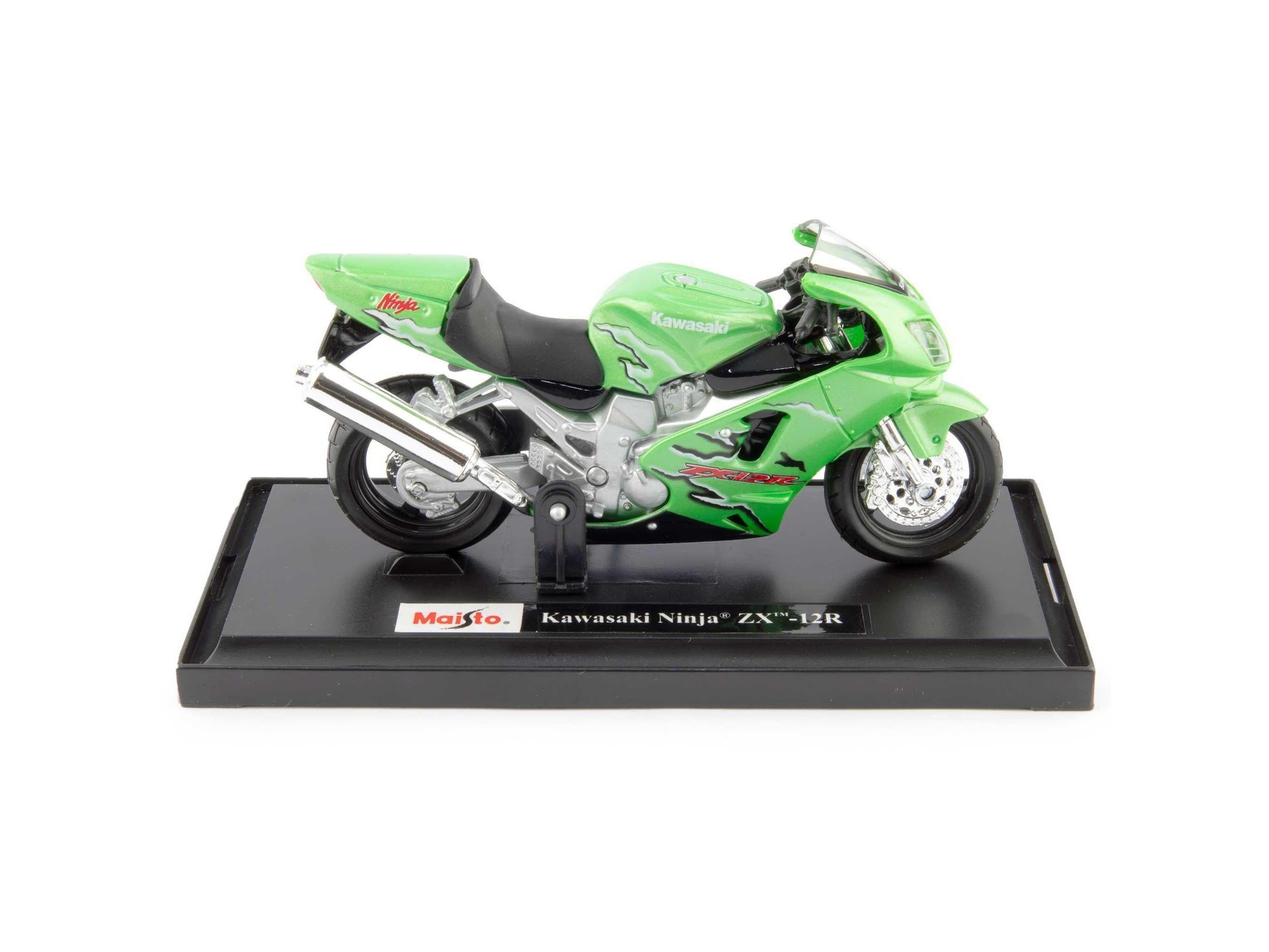 Kawasaki Ninja ZX-12R Diecast Model Motorcycle green - 1:18 scale-Maisto-Diecast Model Centre