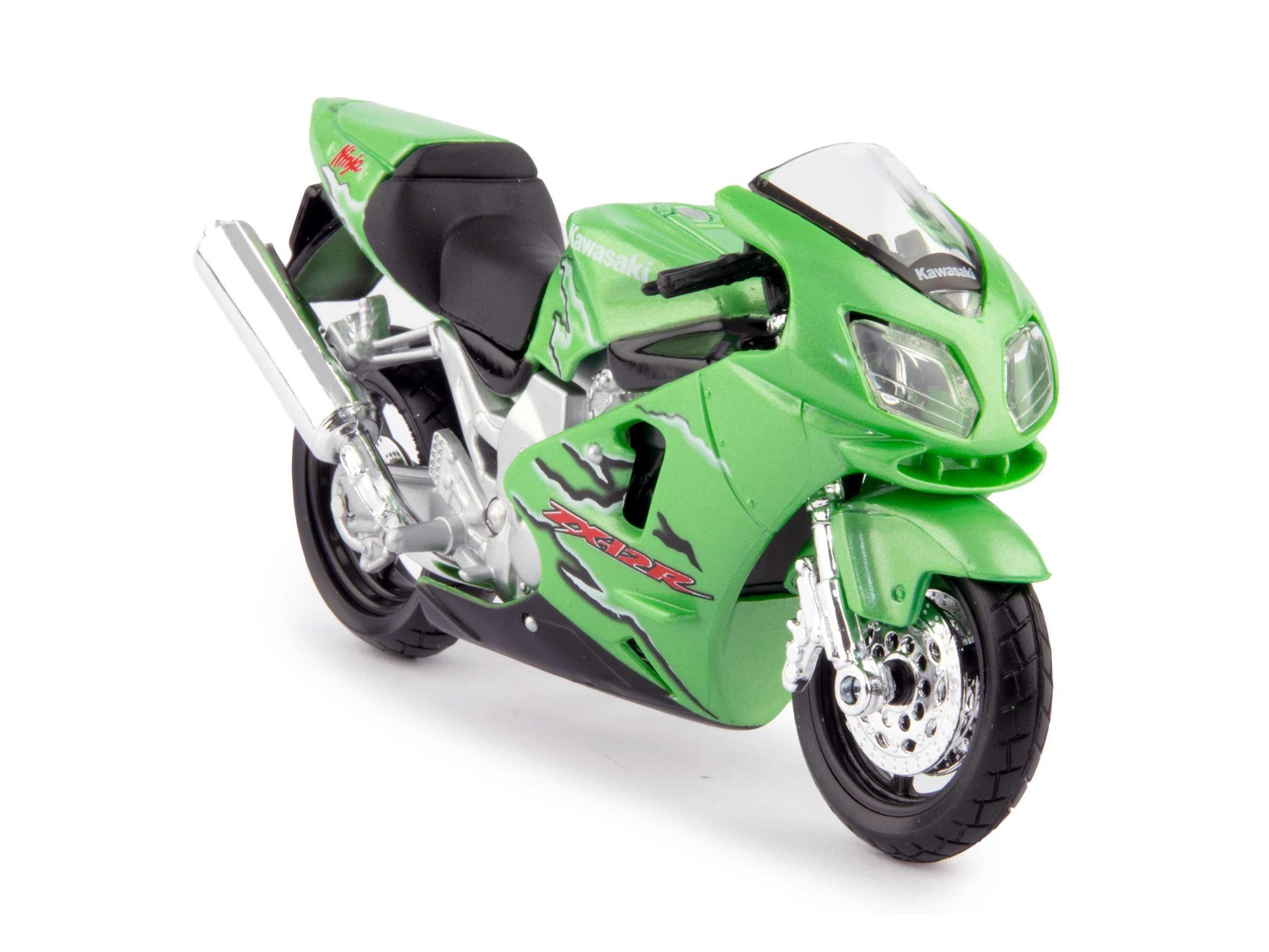 Kawasaki Ninja ZX-12R Diecast Model Motorcycle green - 1:18 scale-Maisto-Diecast Model Centre