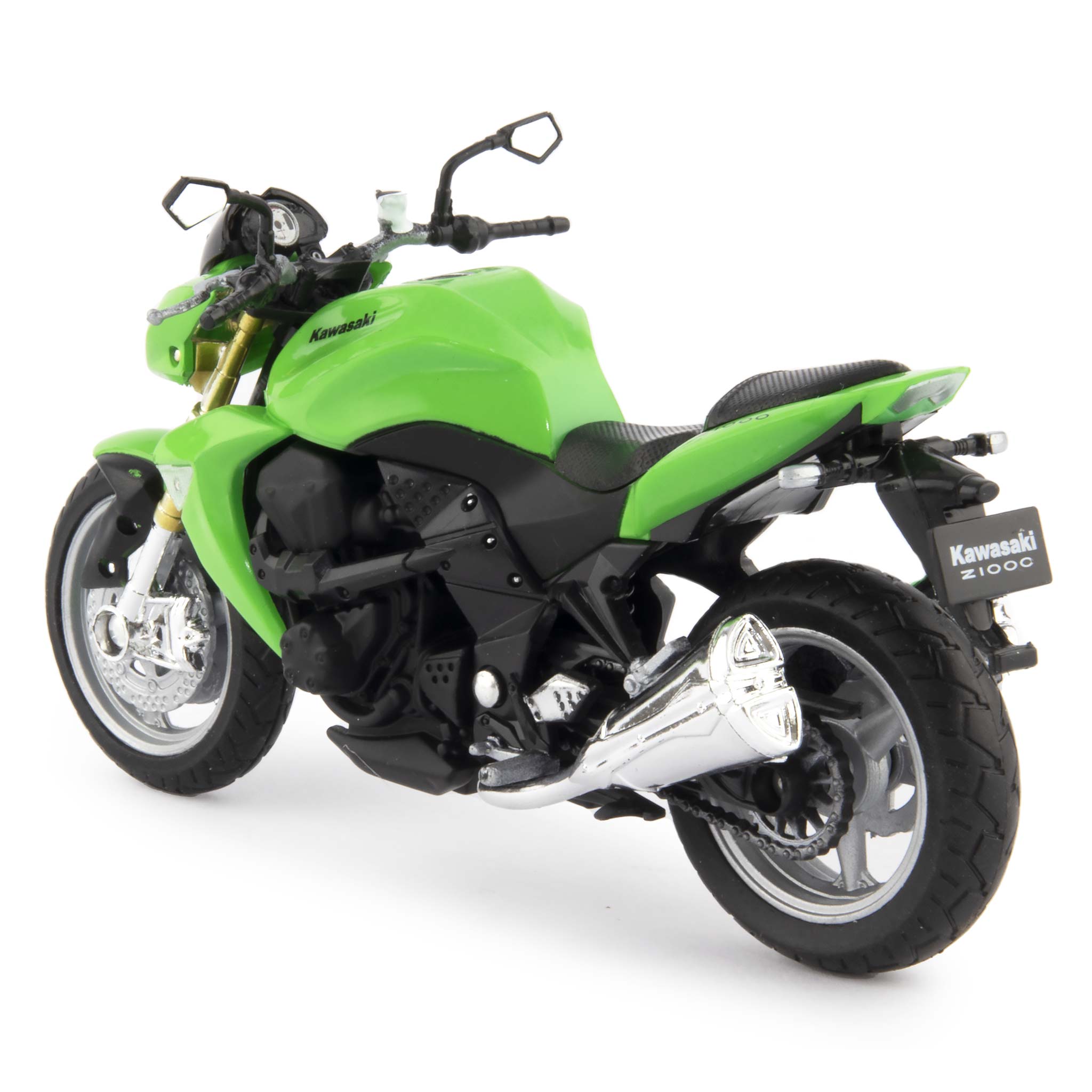 Kawasaki Z1000 Diecast Model Motorcycle 2007 green - 1:18 Scale-Welly-Diecast Model Centre