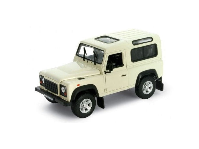 Land Rover Defender 90 Diecast Model Car white- 1:24 Scale-Welly-Diecast Model Centre