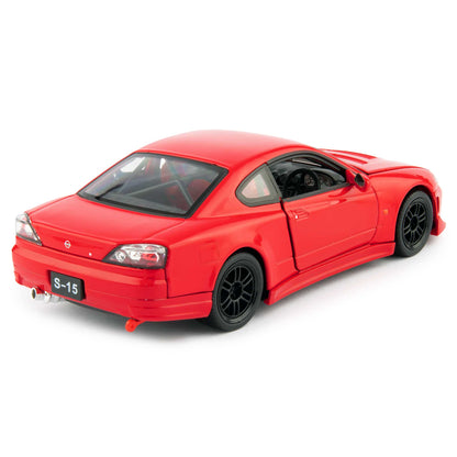 Nissan Silvia S-15 RS-R Diecast Model Car red - 1:24 Scale-Welly-Diecast Model Centre