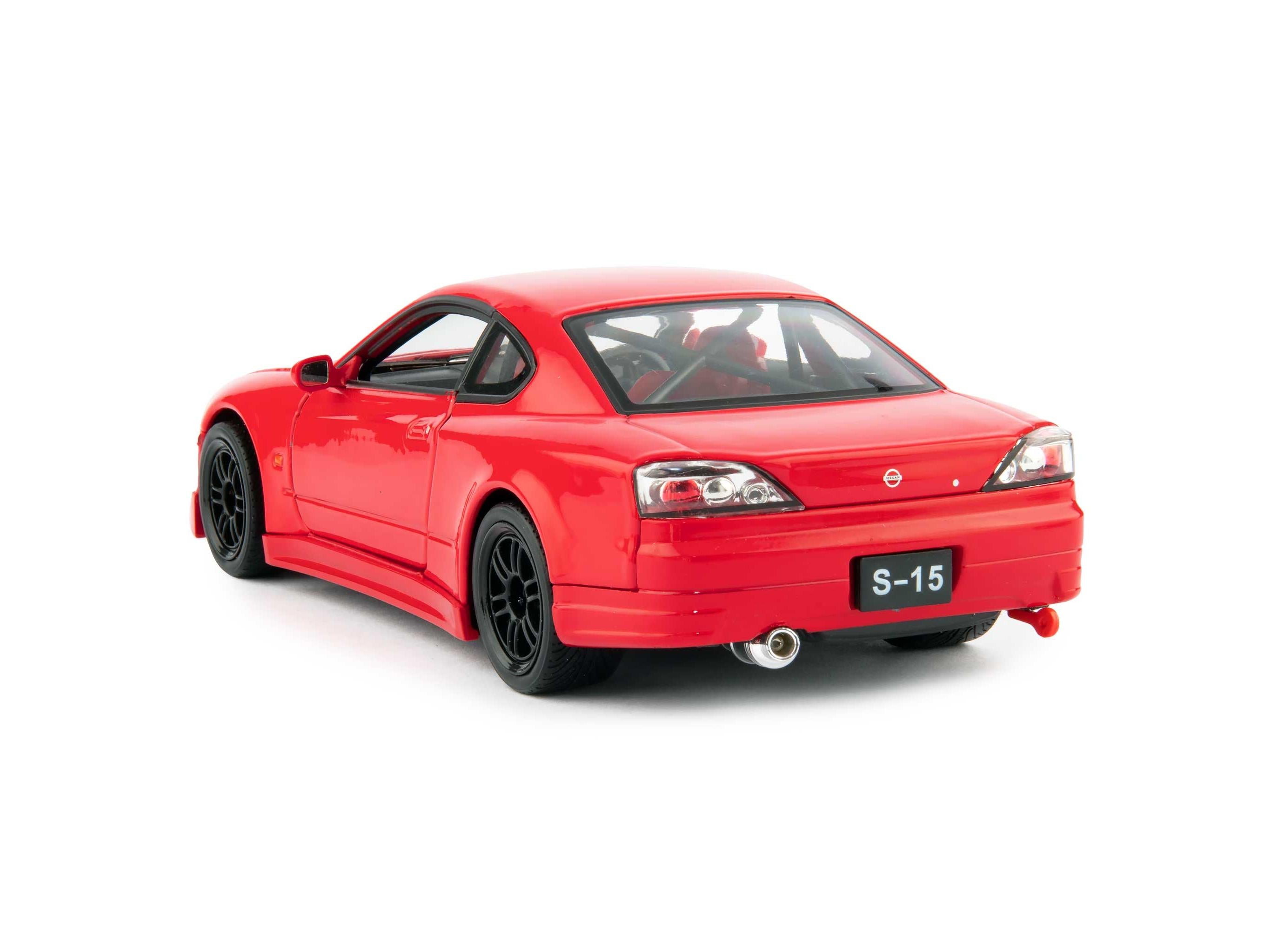 Nissan Silvia S-15 RS-R Diecast Model Car red - 1:24 Scale-Welly-Diecast Model Centre