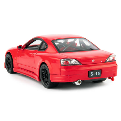 Nissan Silvia S-15 RS-R Diecast Model Car red - 1:24 Scale-Welly-Diecast Model Centre